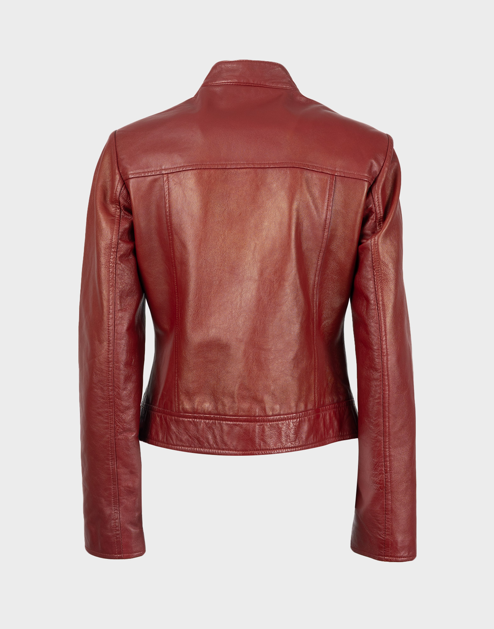 Vintage - Giacca in pelle anni 2000 bordeaux - immagine 2