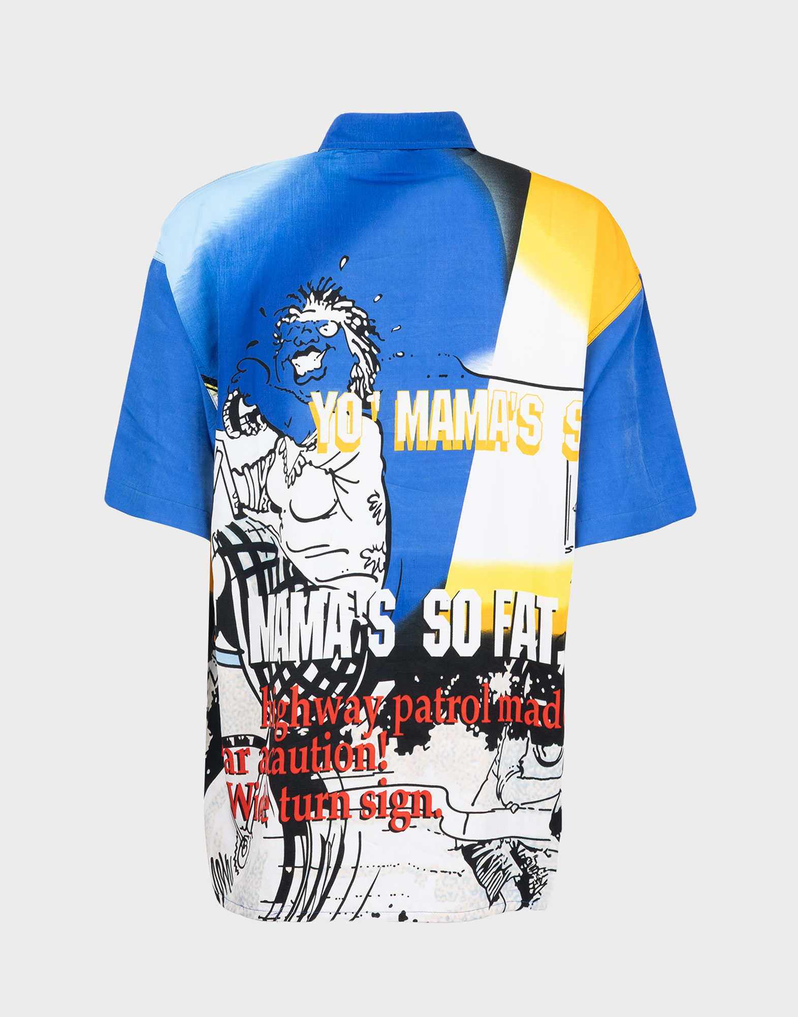 Vintage - 90's light blue shirt with prints - Image 2