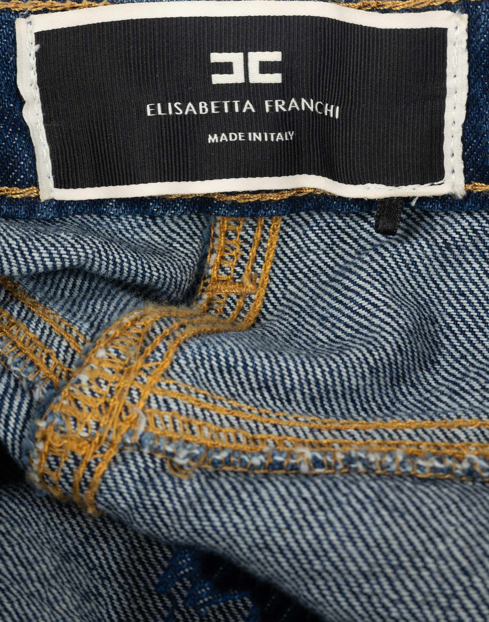 Elisabetta Franchi - Jeans a fantasia logata - immagine 4