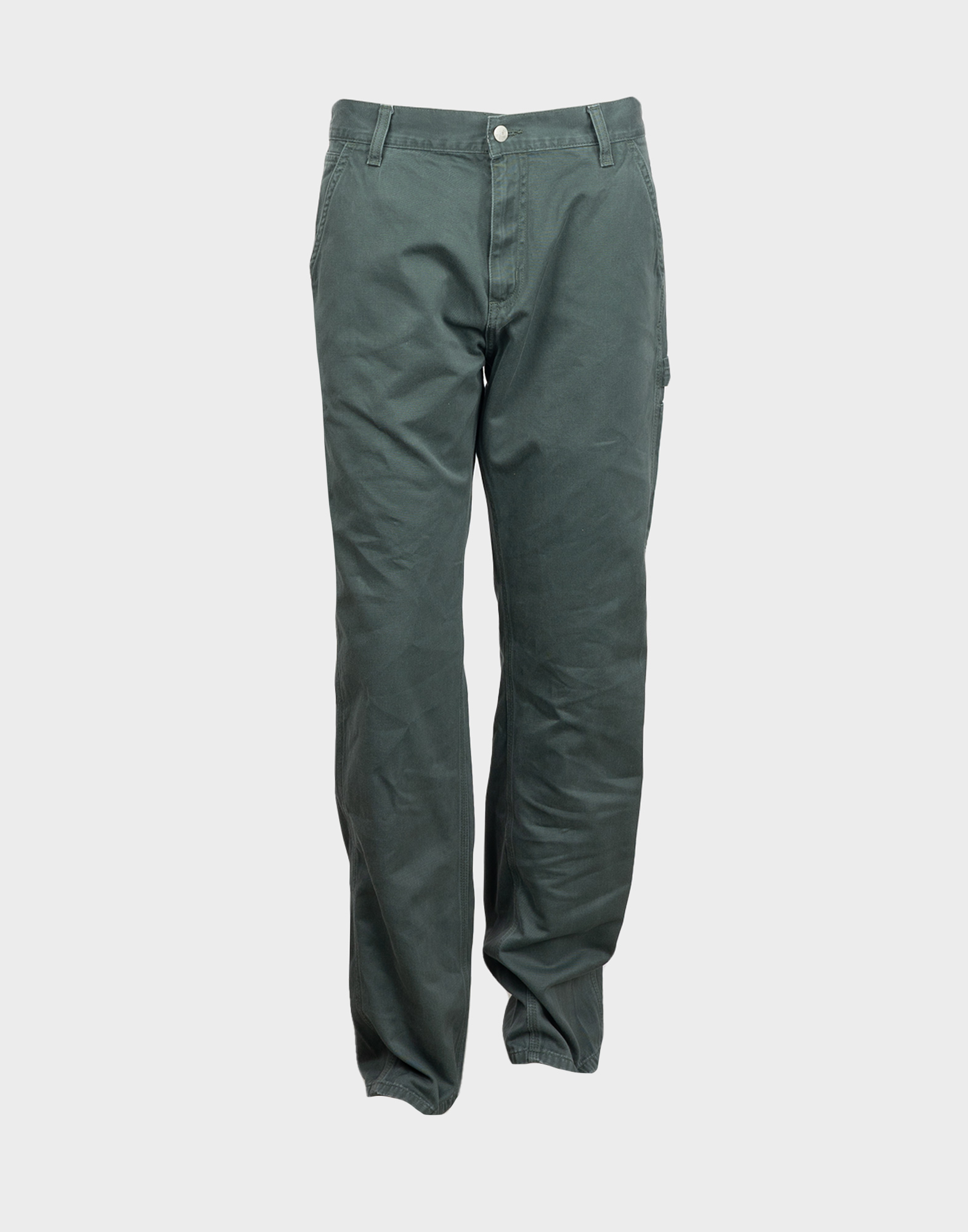 pantaloni carhartt verdi da uomo modello slim fit