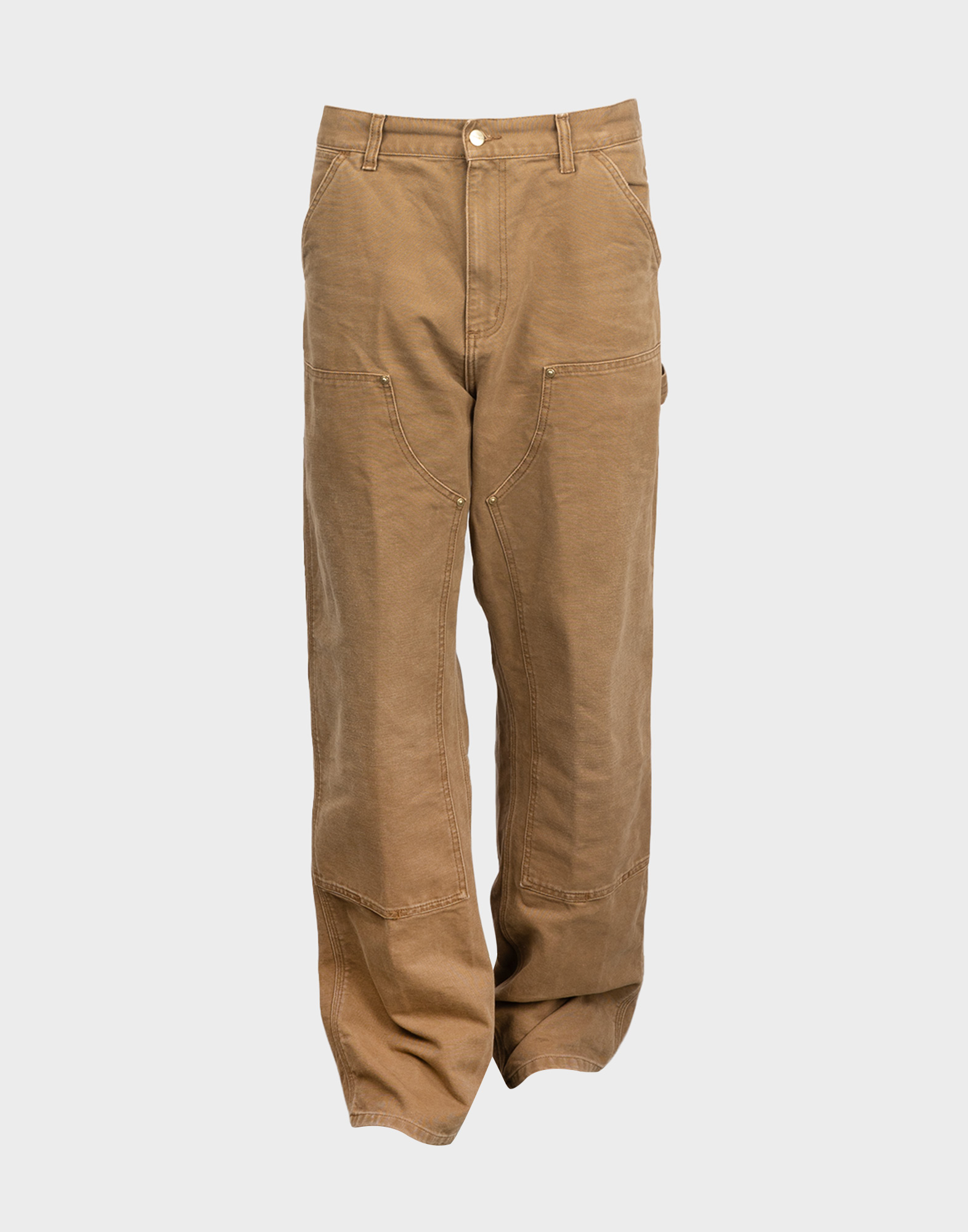 pantaloni carhartt da uomo in marrone scuro, vestibilità larga, modello cargo