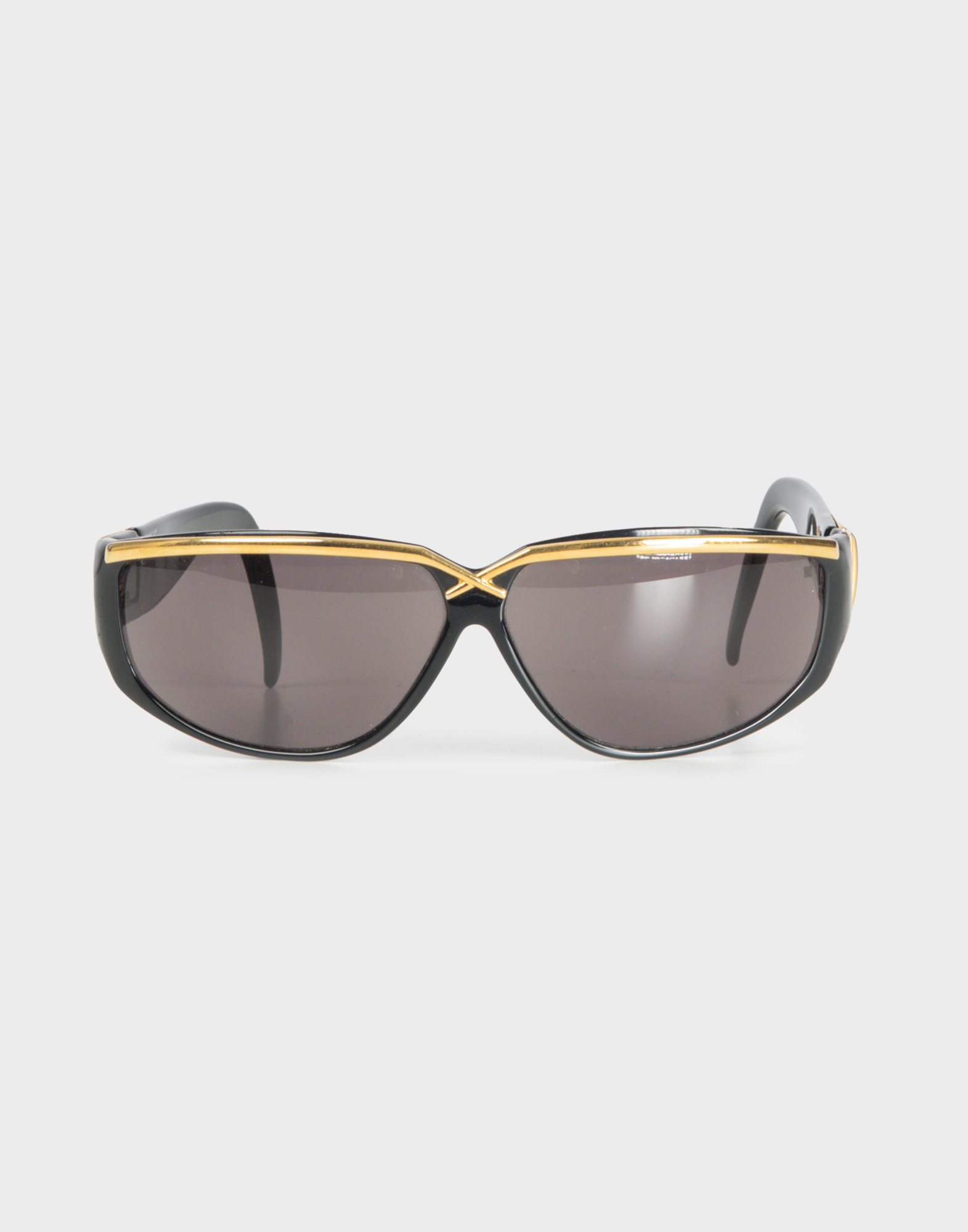 vintage black spectacles with gold details