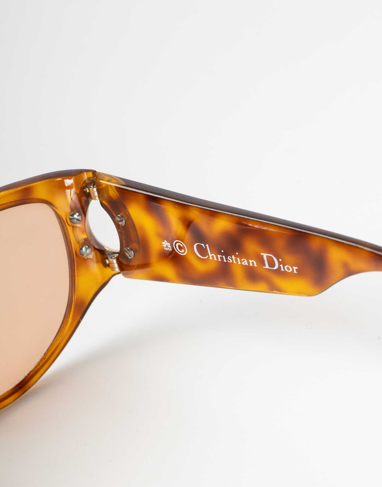 Christian Dior - Orange tortoiseshell oval glasses - Image 4