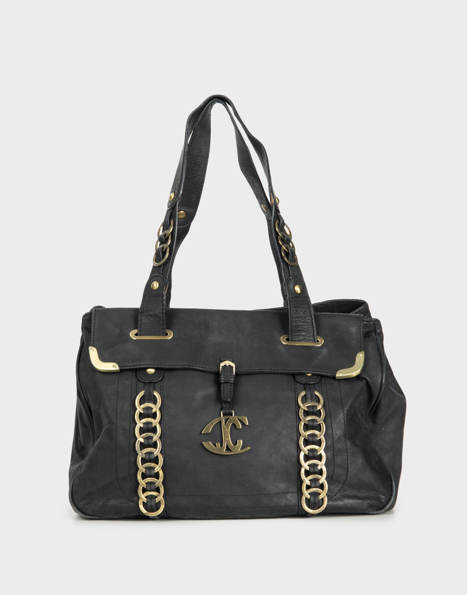 Just Cavalli - Tote bag nera in pelle anni 2000 - immagine 2