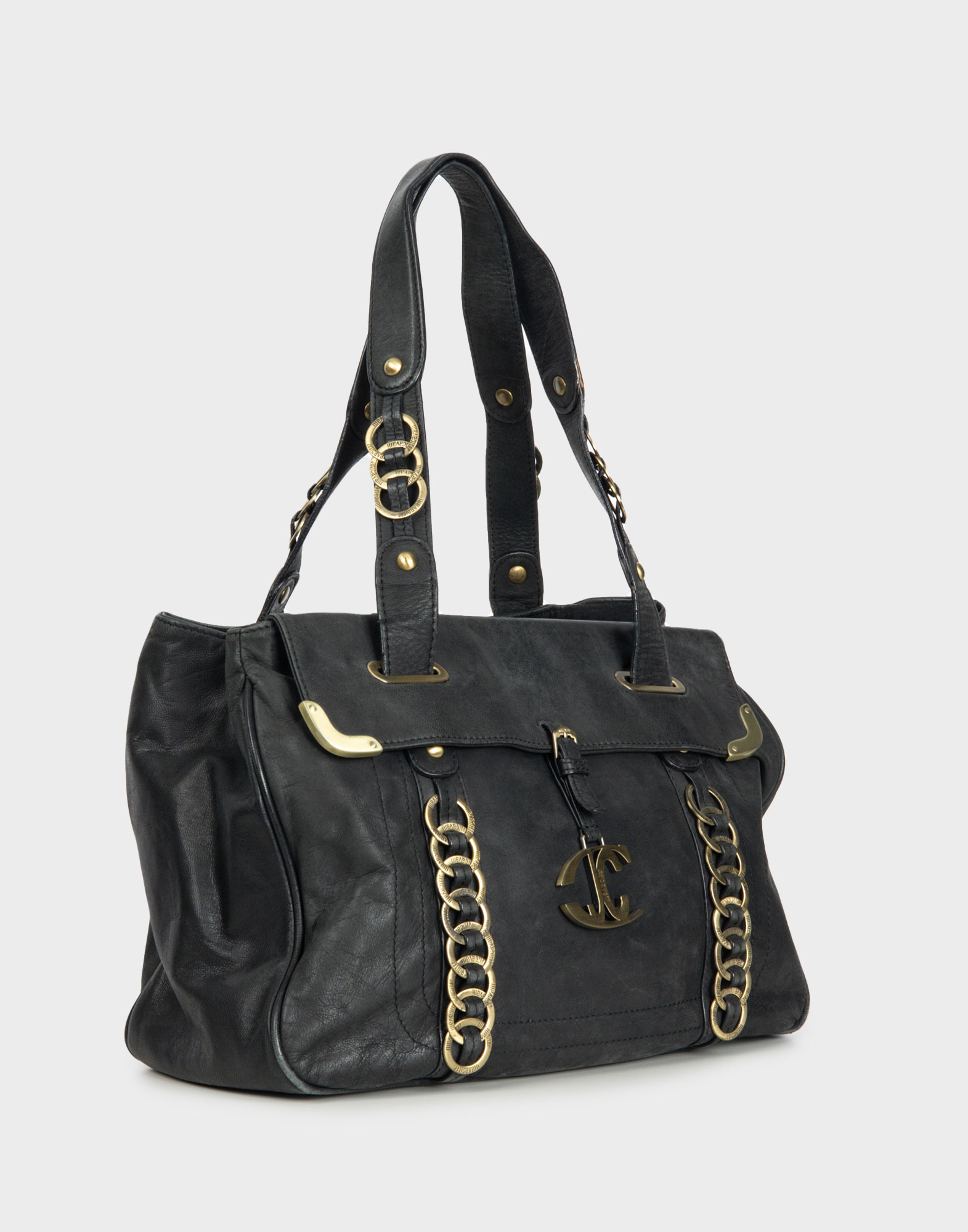 Just Cavalli - Tote bag nera in pelle anni 2000 - immagine 3
