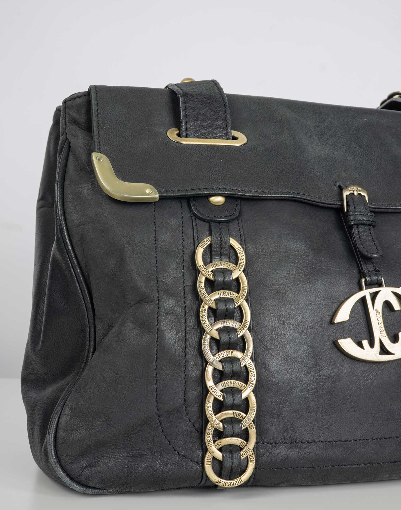 Just Cavalli - Tote bag nera in pelle anni 2000 - immagine 6