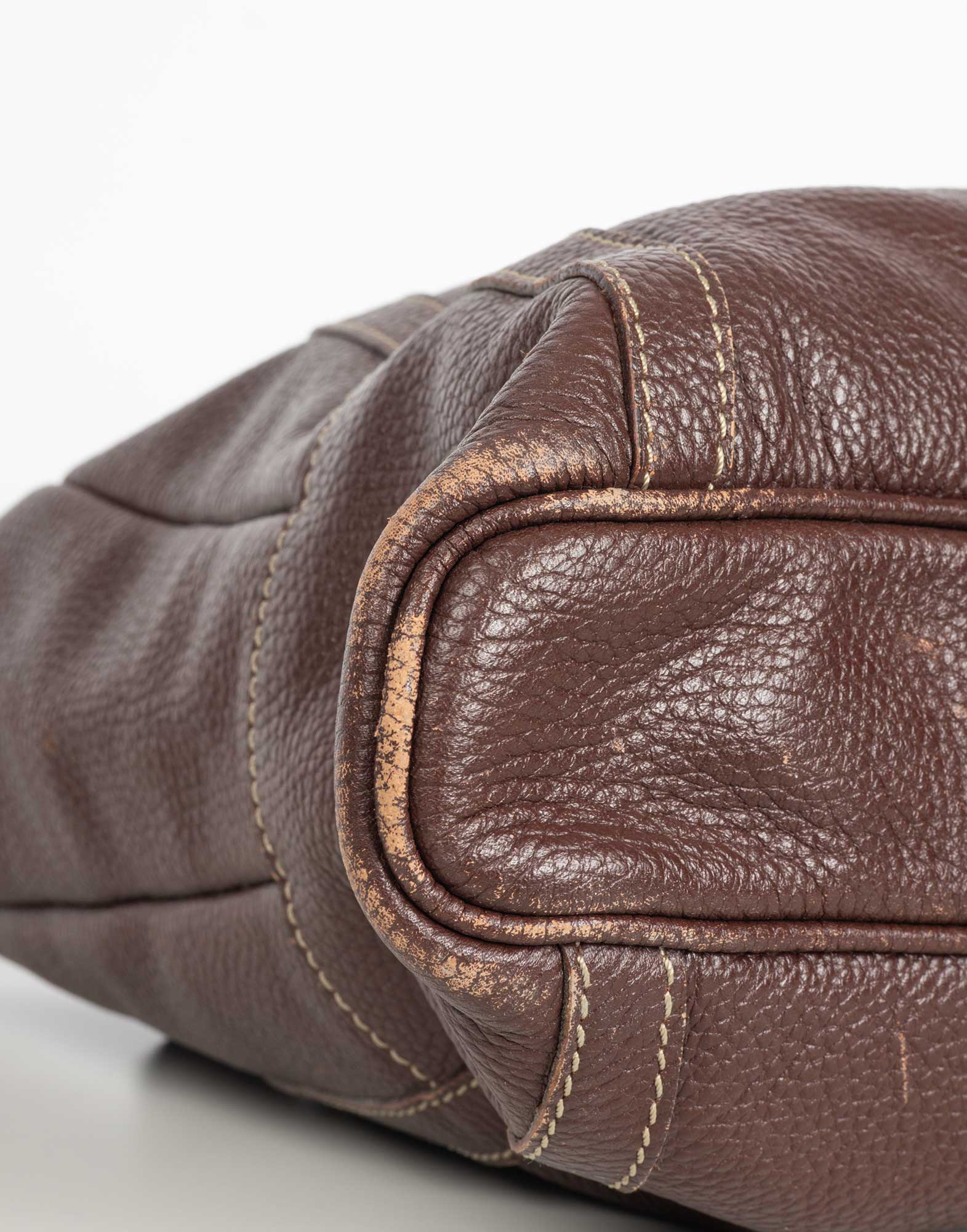 Valentino - Borsa a spalla marrone in pelle - immagine 5