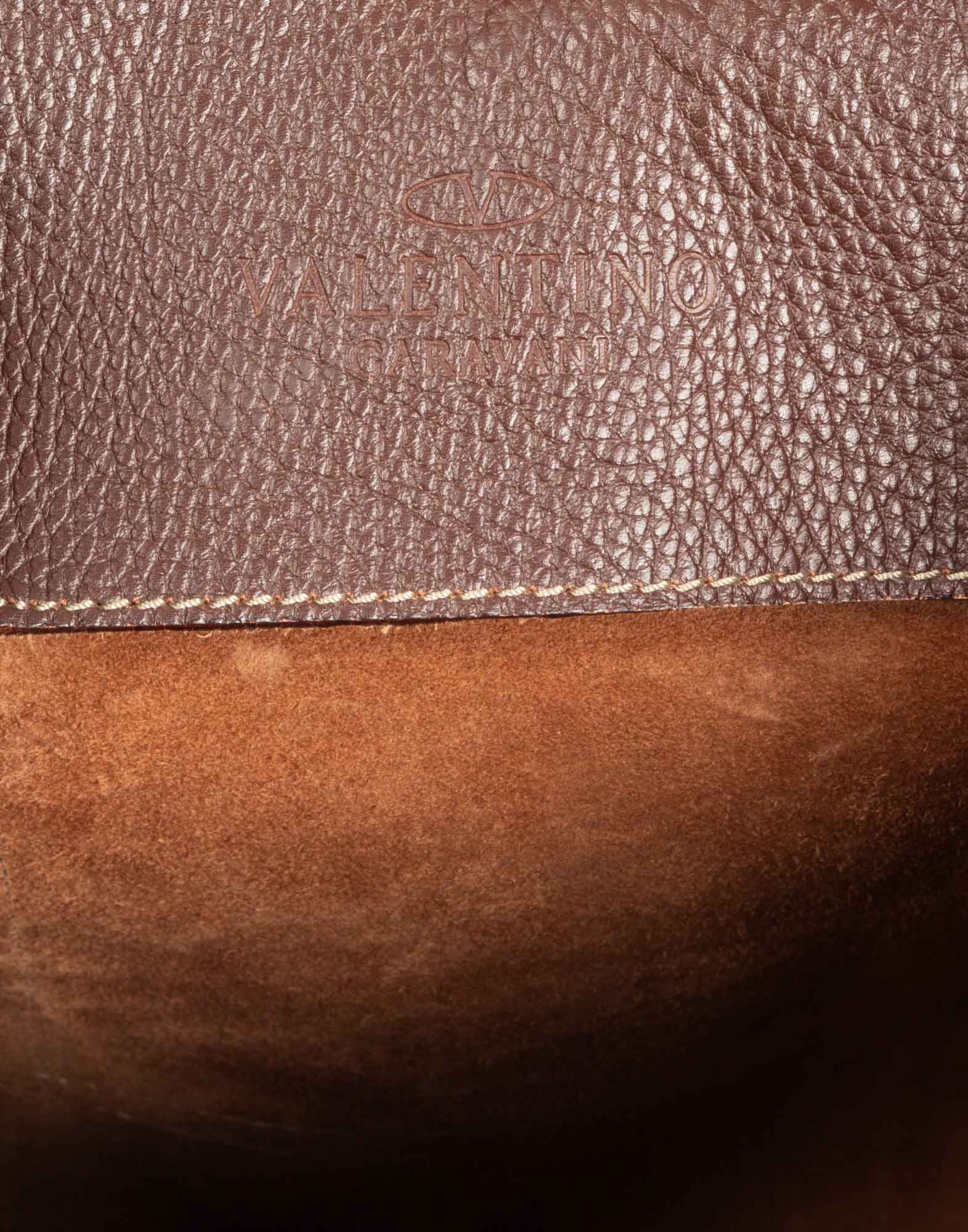 Valentino - Borsa a spalla marrone in pelle - immagine 9