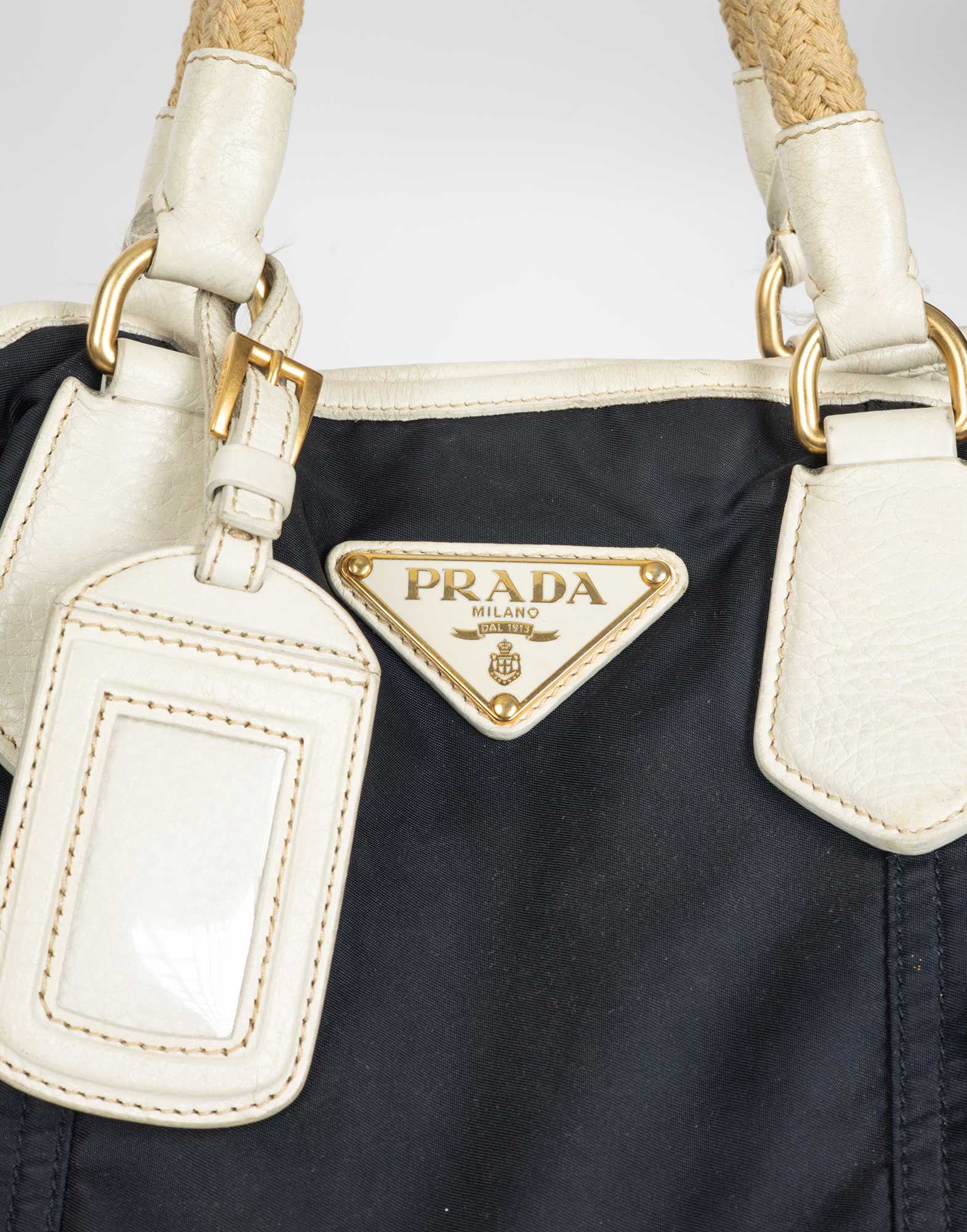 Prada - Blue canvas shoulder bag - Image 6