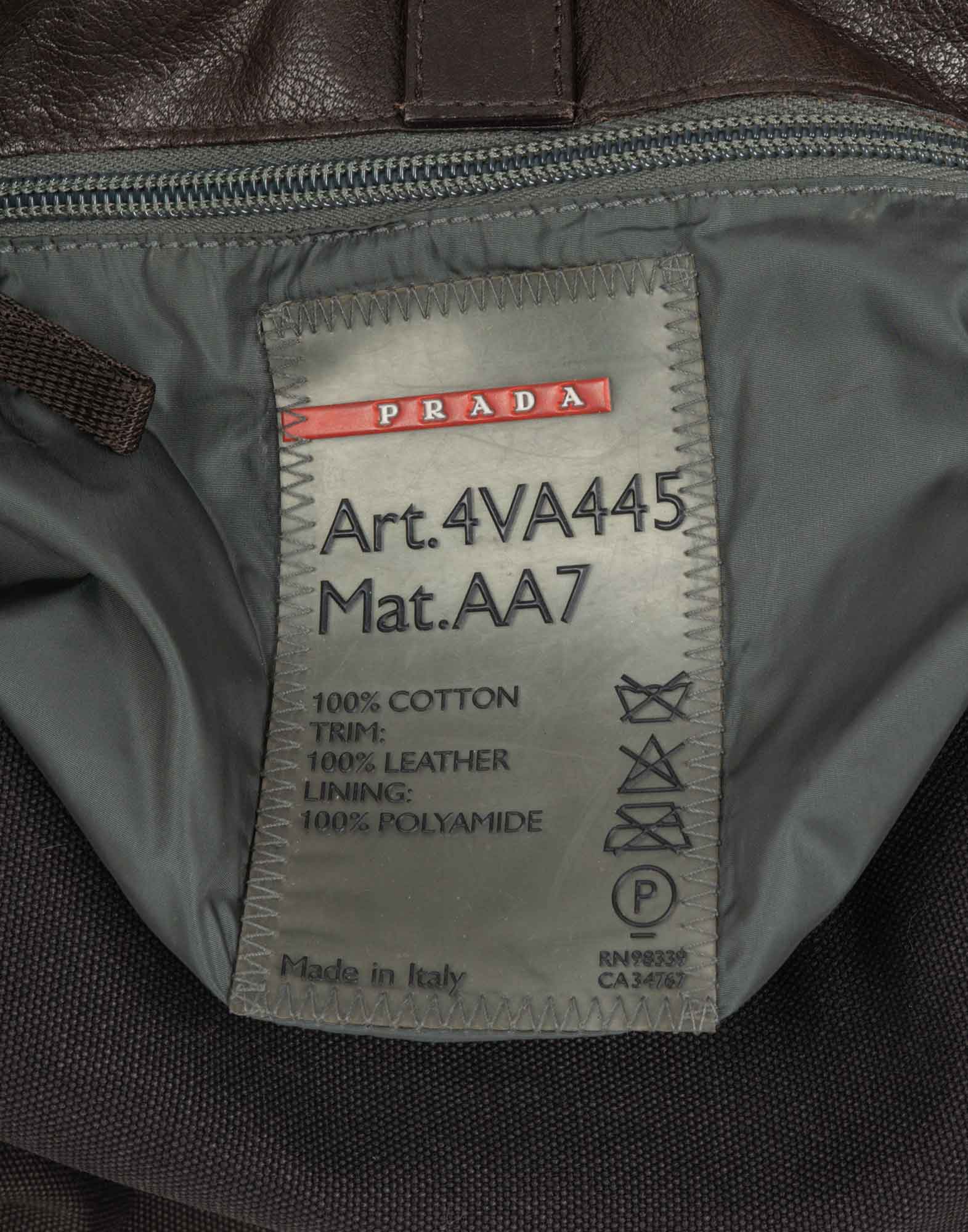 Prada - Brown canvas and leather bag - Image 9