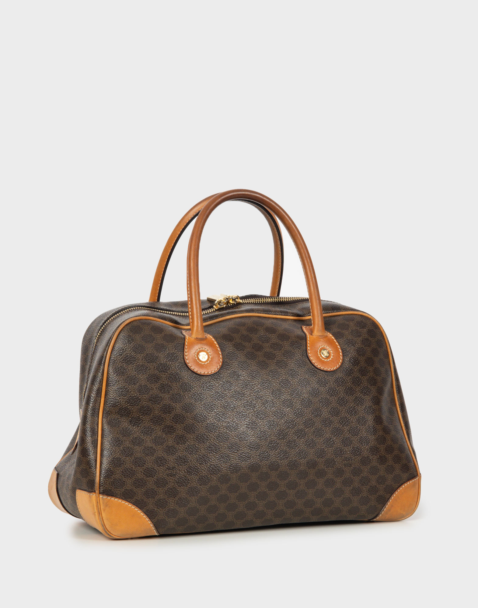 Celine - Brown macadam patterned bag - Image 3