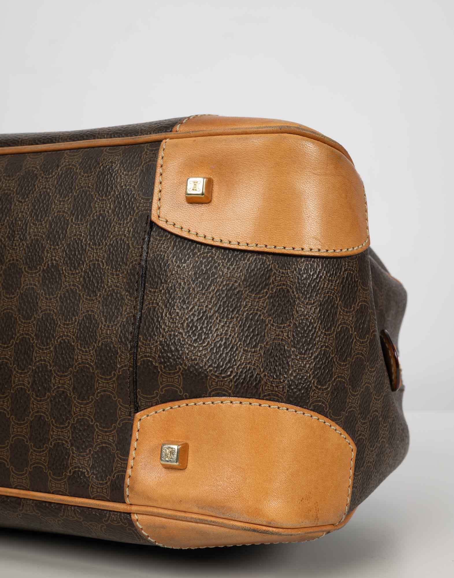Celine - Brown macadam patterned bag - Image 6