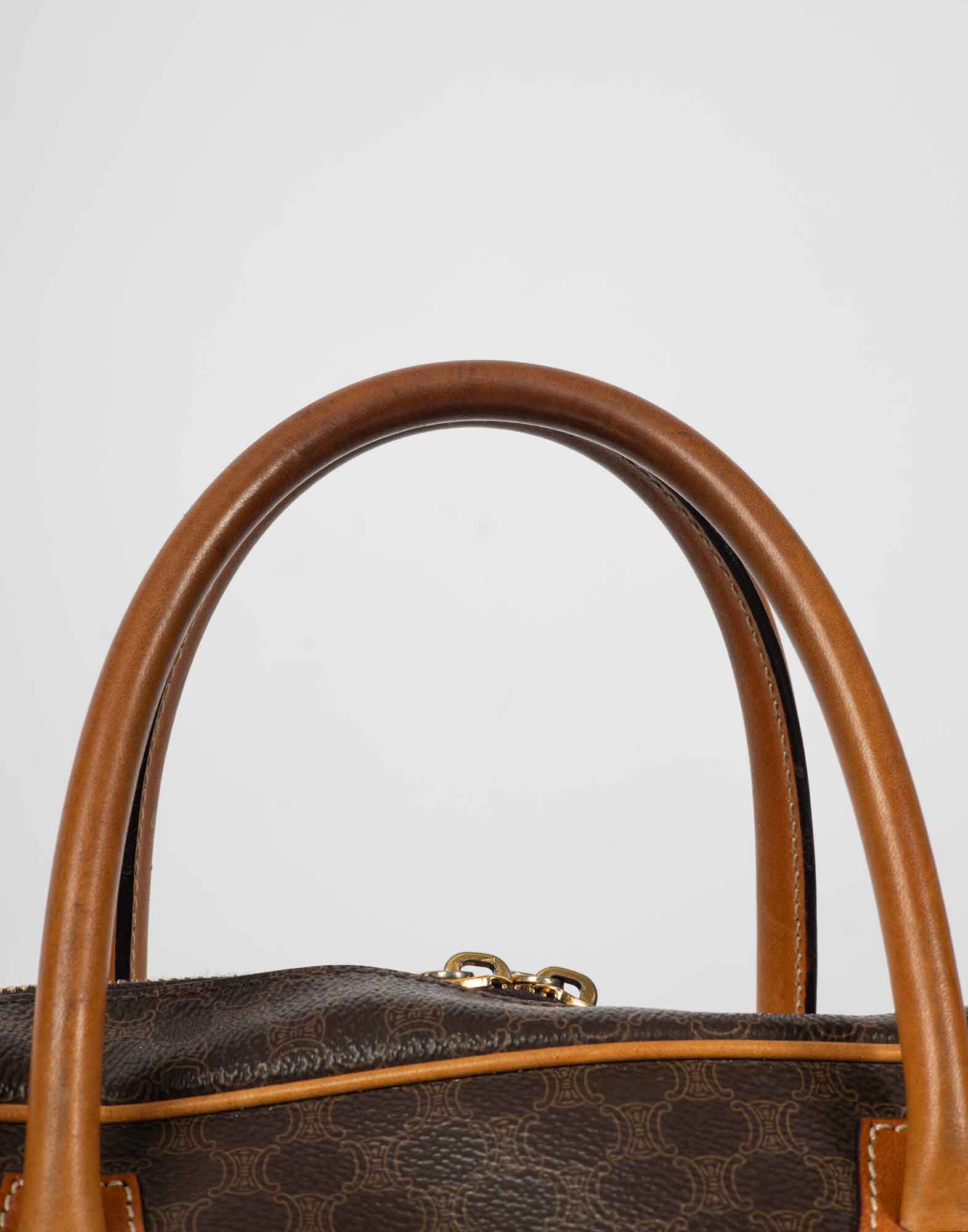 Celine - Brown macadam patterned bag - Image 8