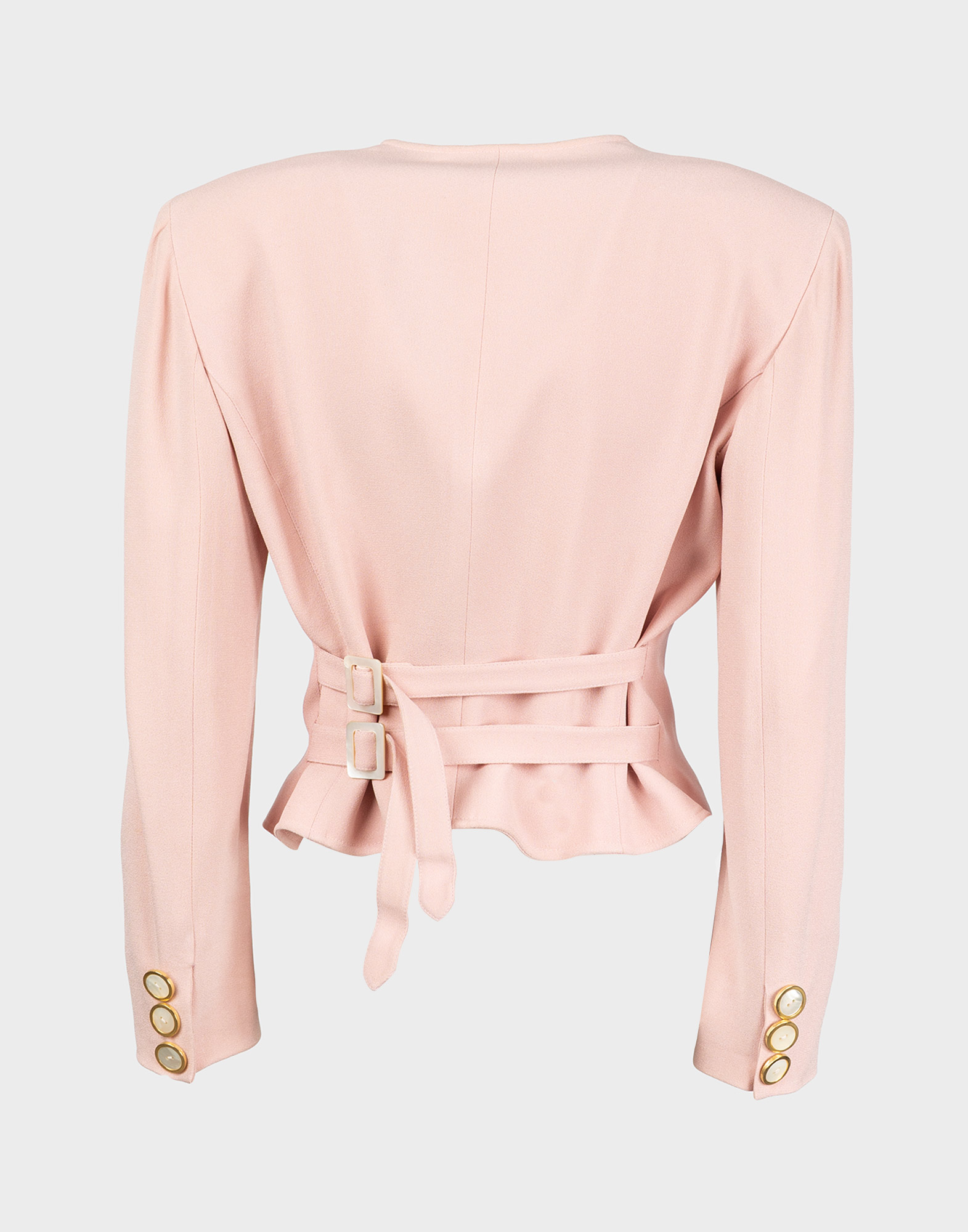Valentino - Giacca rosa in viscosa anni '80 - immagine 2