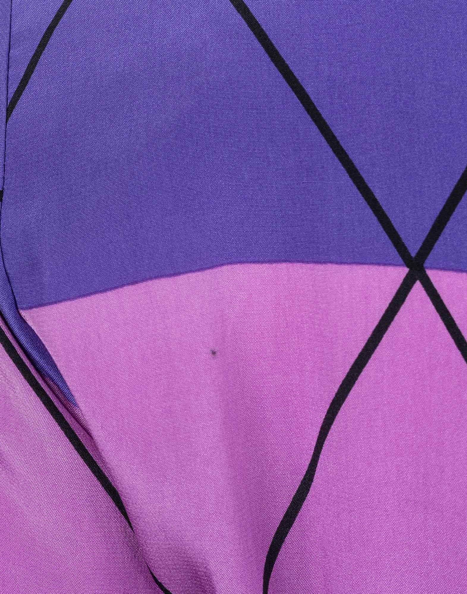 Louis Feraud - 80s violet chemisier dress - Image 4