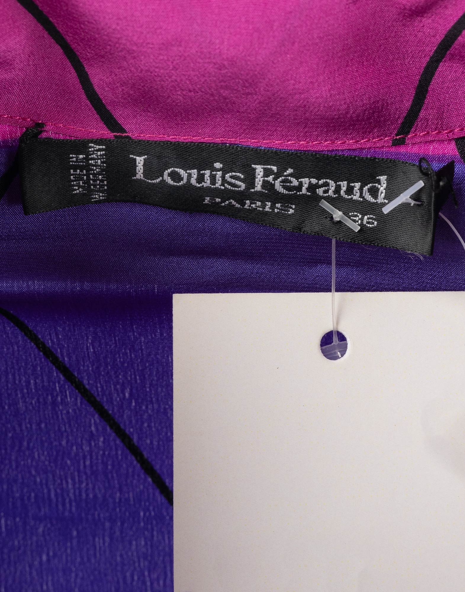 Louis Feraud - 80s violet chemisier dress - Image 7