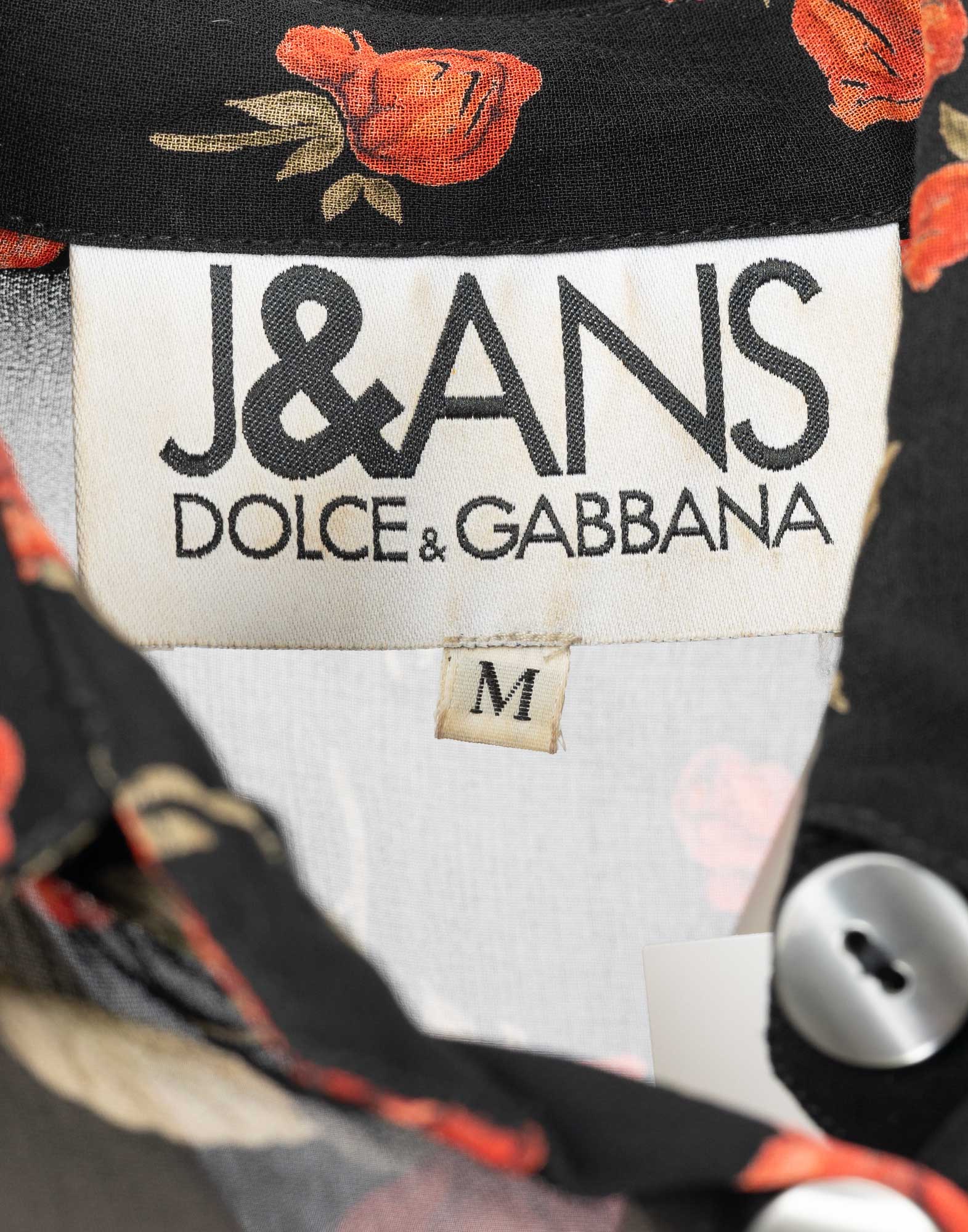 Dolce e Gabbana - Camicia trasparente con rose rosse - immagine 3