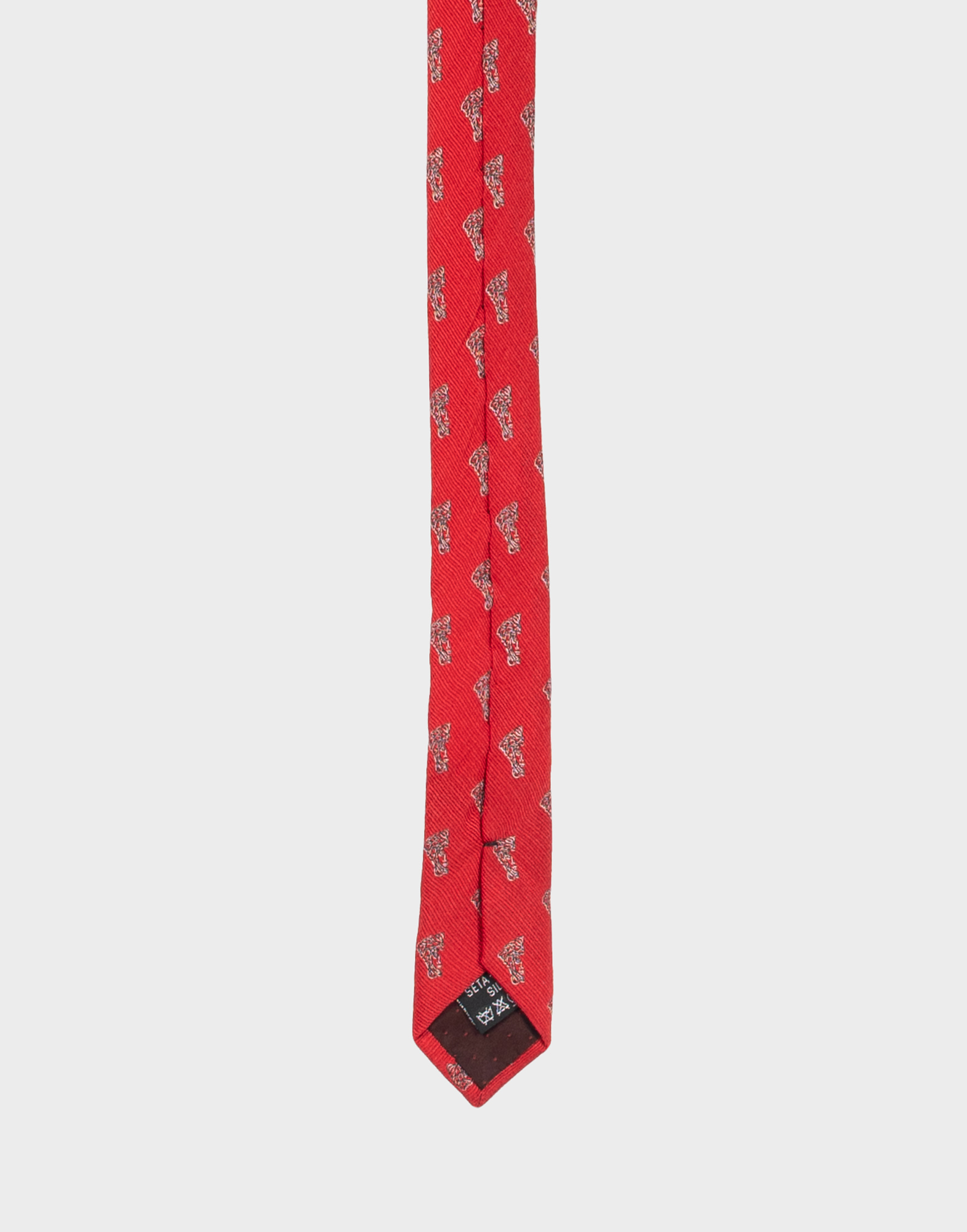 Gianni Versace - Red and blue 80s patterned tie - Image 5