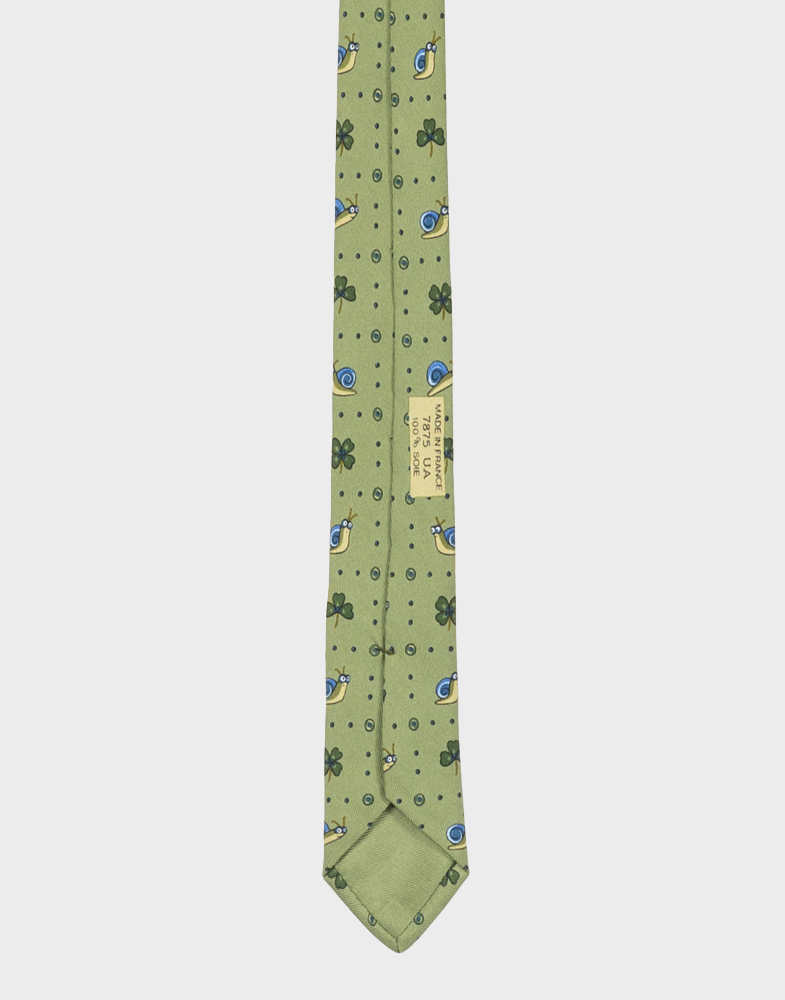 Hermes - Cravatta verde con lumache - immagine 5