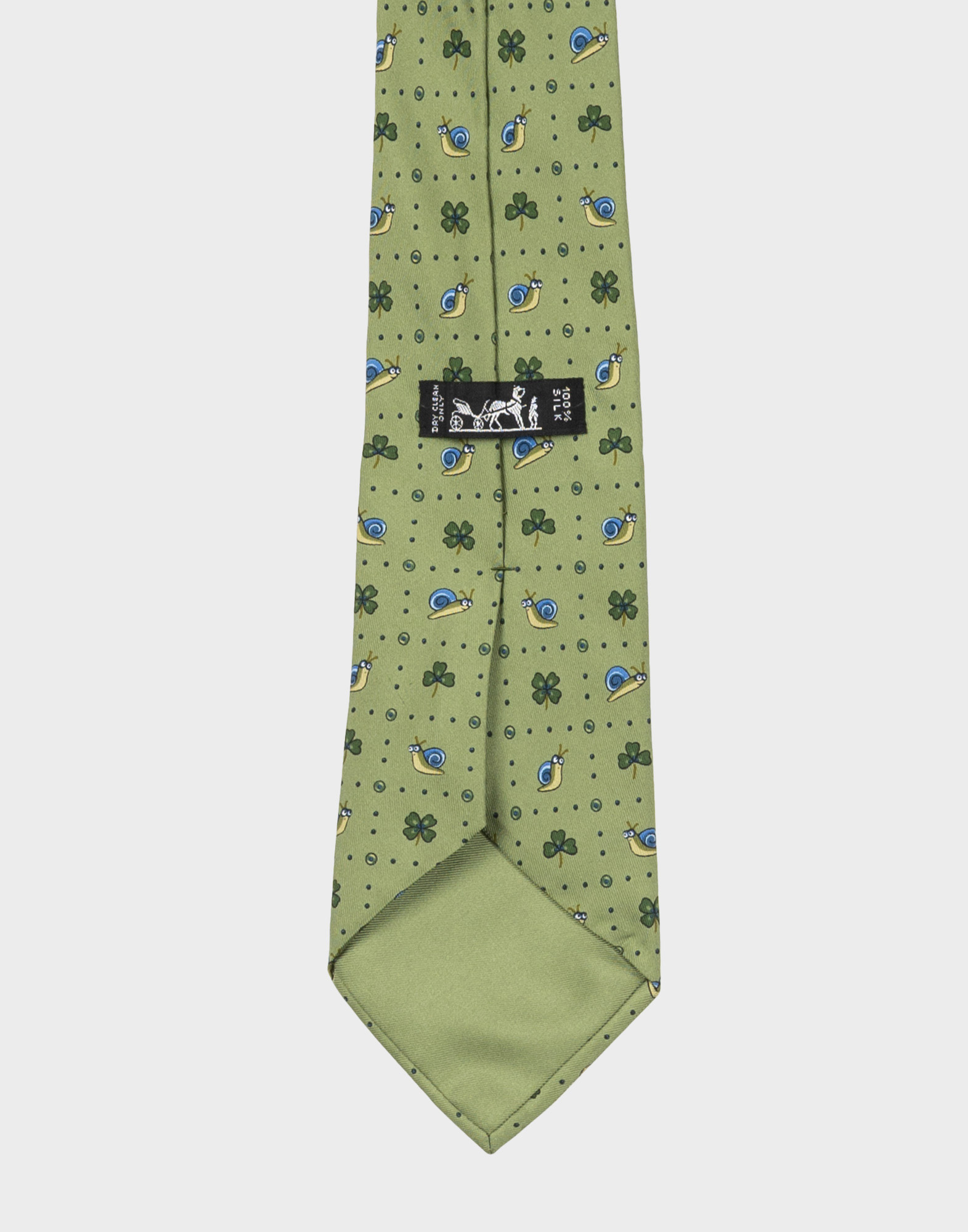 Hermes - Cravatta verde con lumache - immagine 4