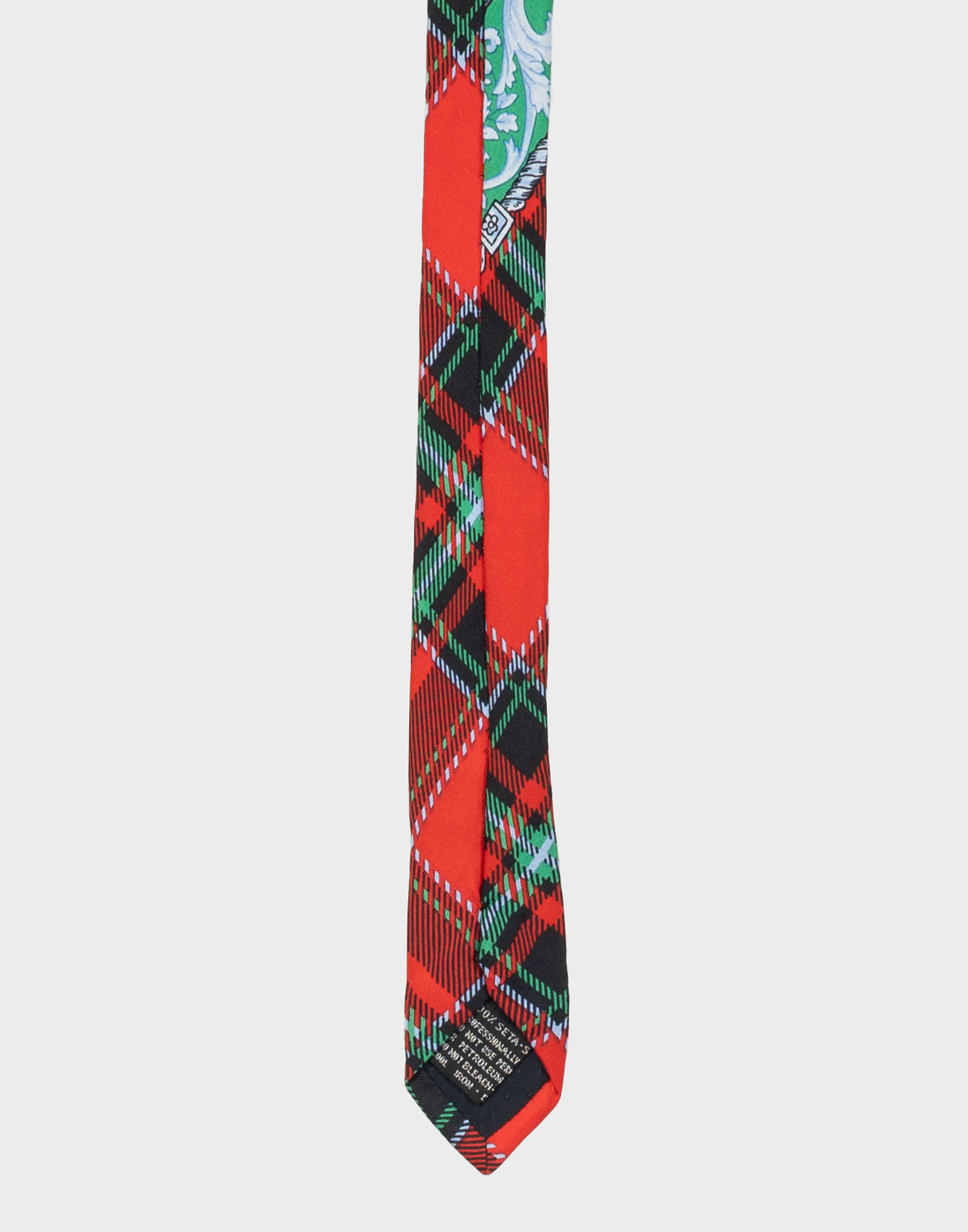 Gianni Versace - Cravatta rossa tartan anni '80 - immagine 5
