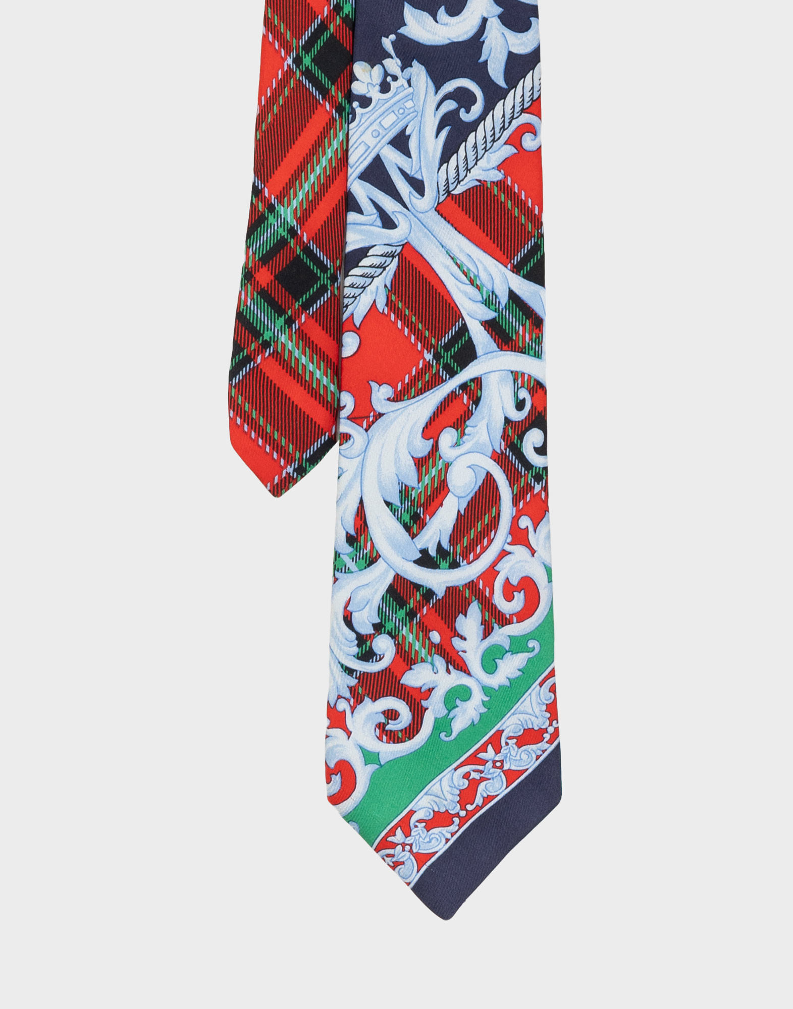 Gianni Versace - Cravatta rossa tartan anni '80 - immagine 2