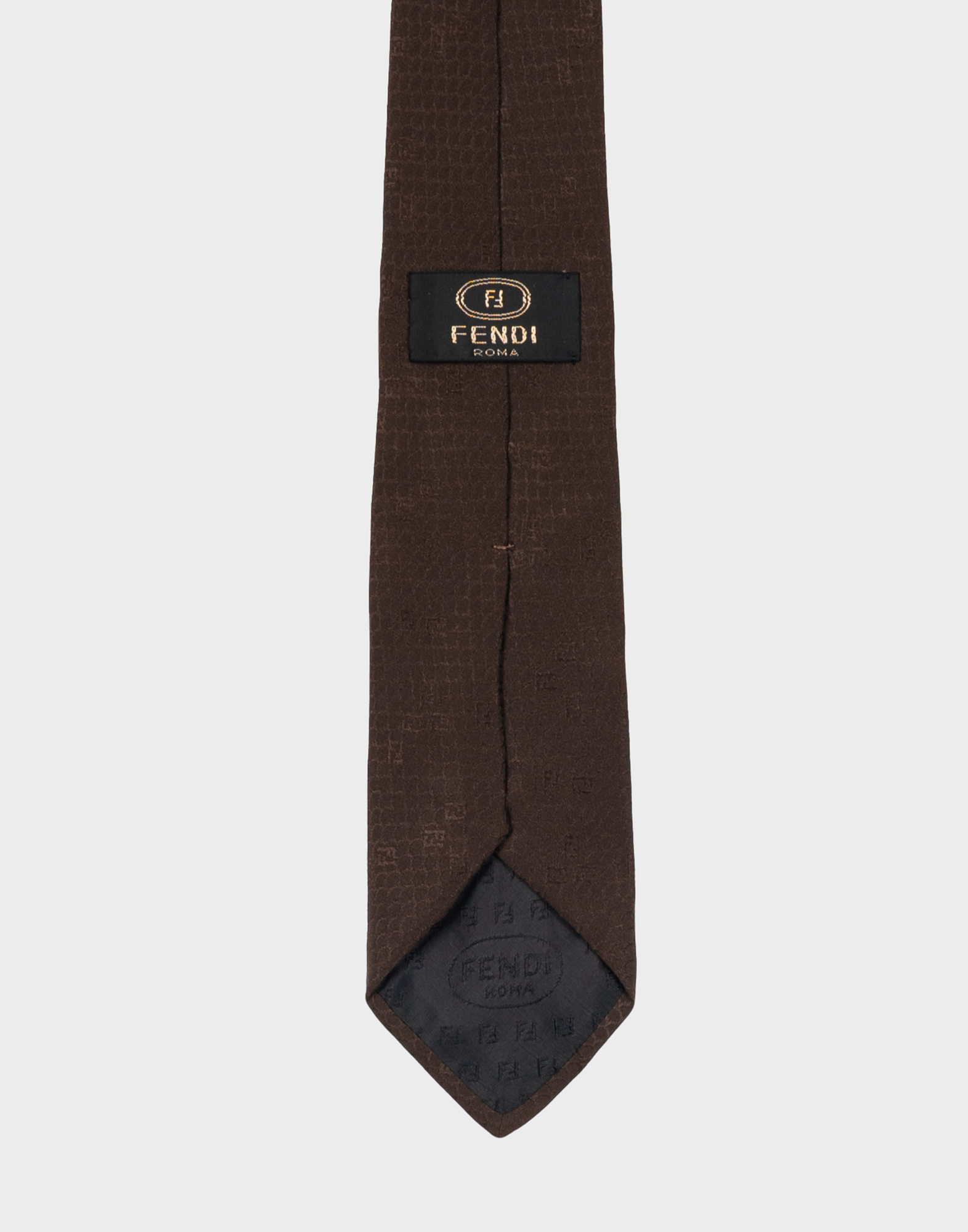 Fendi - Cravatta marrone monogramma - immagine 4
