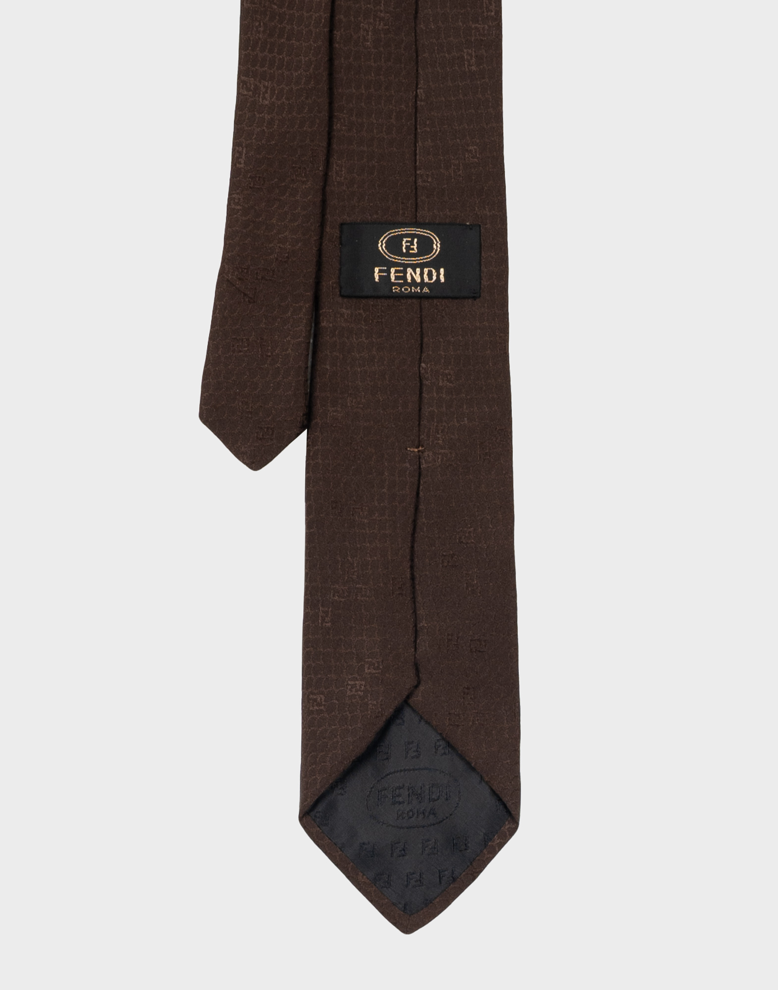 Fendi - Cravatta marrone monogramma - immagine 3