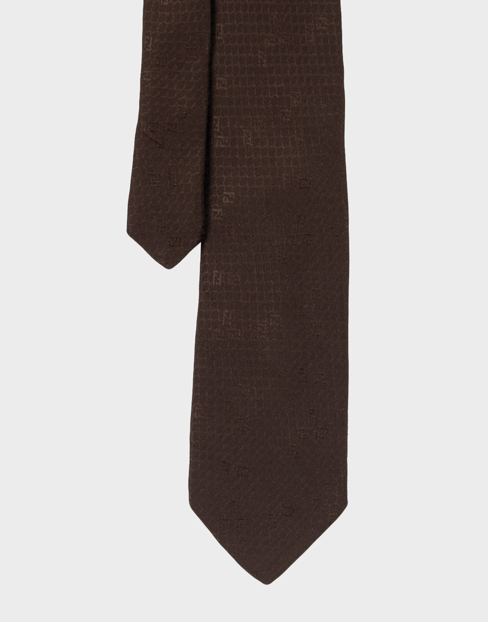 Fendi - Cravatta marrone monogramma - immagine 2