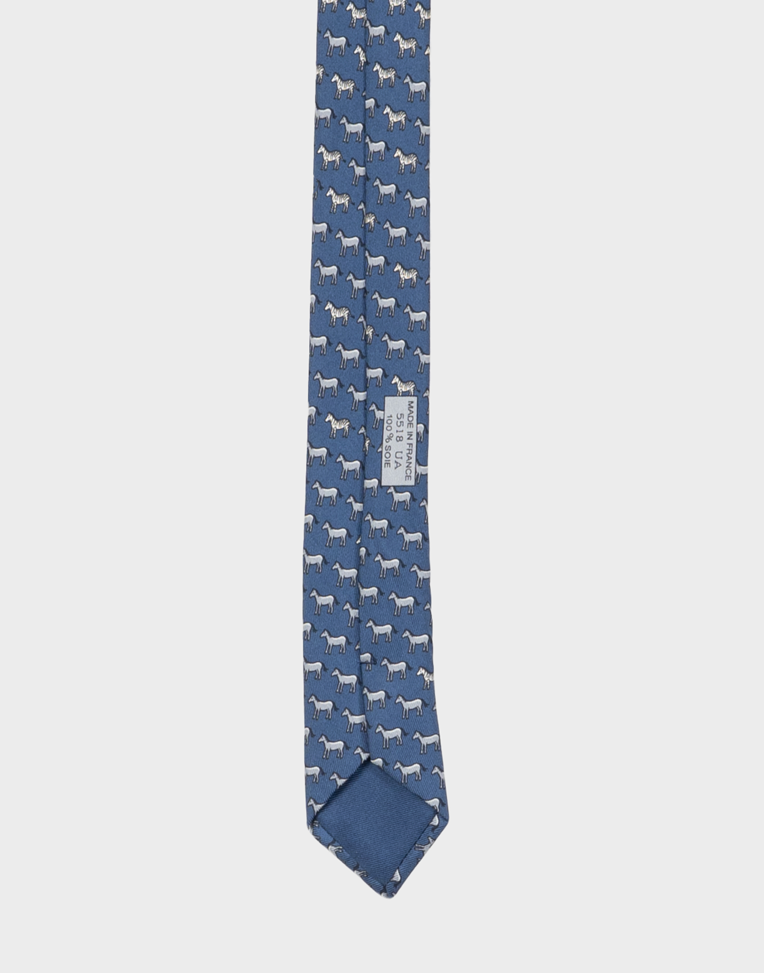 Hermes - Cravatta azzurra anni '80 con cavalli - immagine 5