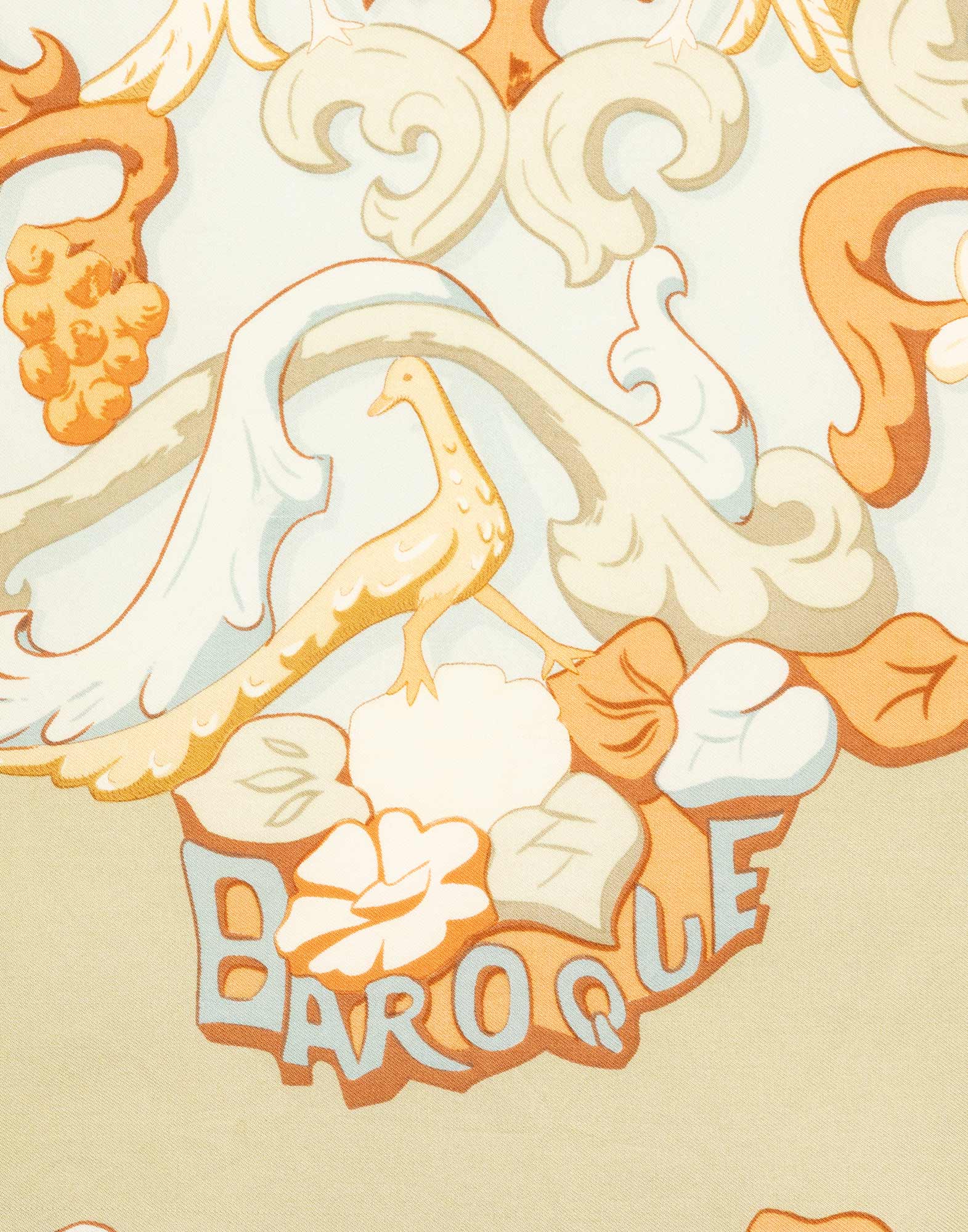 Hermes - Foulard 'Baroque' verde anni '90 - immagine 2