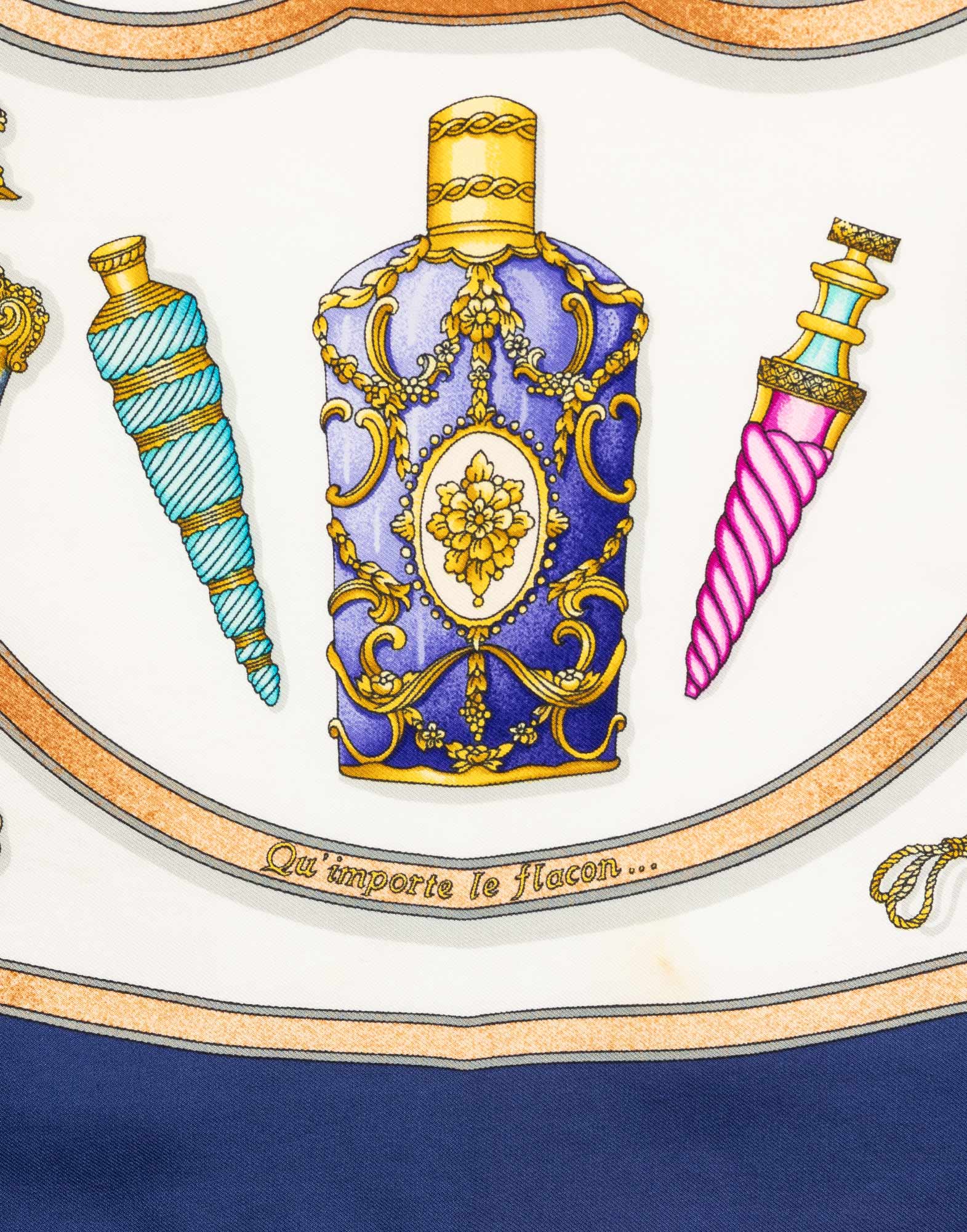 Hermes - 90s Scarf ‘Qu’ importe le flacon' in silk - Image 3