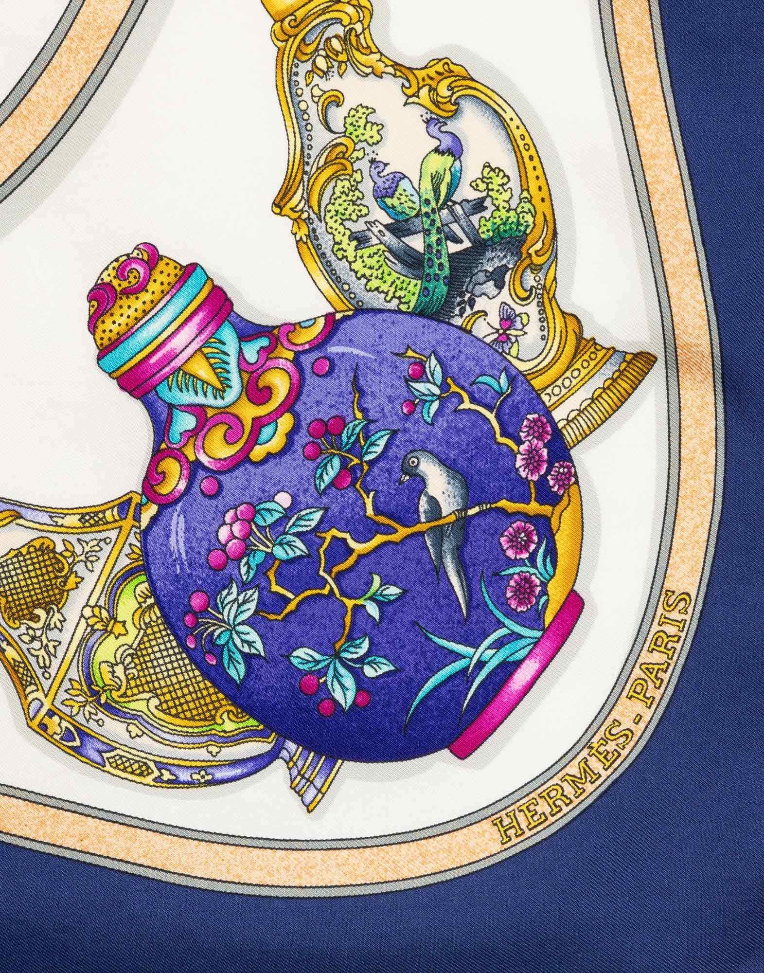 Hermes - 90s Scarf ‘Qu’ importe le flacon' in silk - Image 4