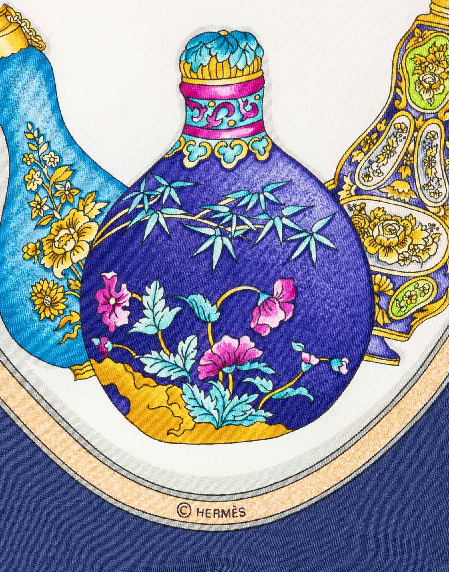 Hermes - 90s Scarf ‘Qu’ importe le flacon' in silk - Image 5