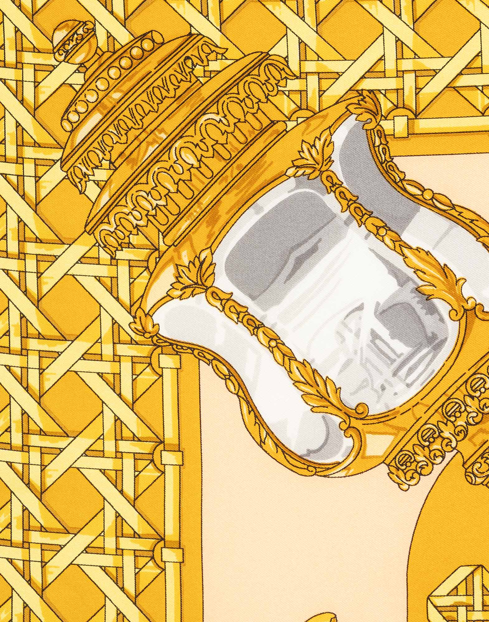 Hermes - Foulard giallo 'Feux De Route' anni '80 - immagine 5