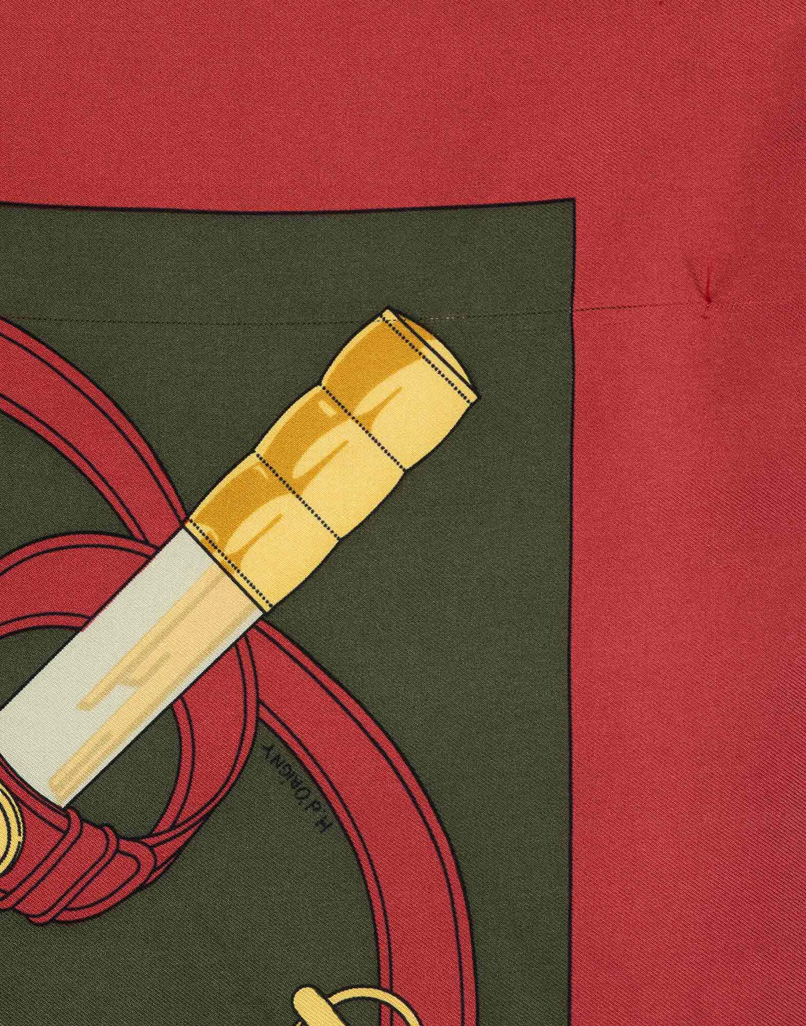 Hermes - ‘Eperon d'Or’ Scarf '90s Red - Image 3