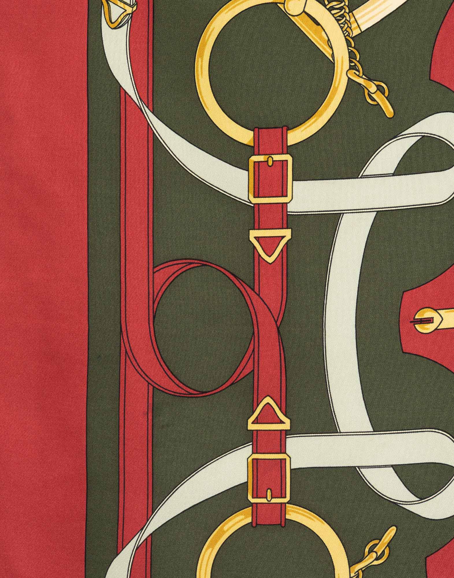 Hermes - ‘Eperon d'Or’ Scarf '90s Red - Image 5