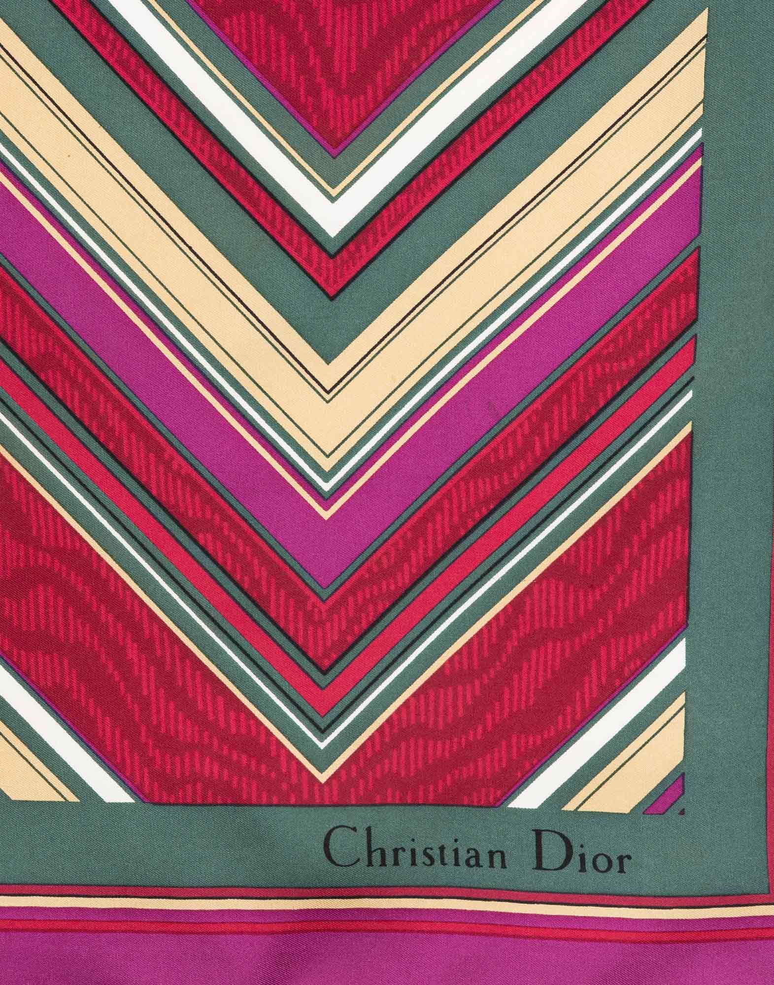 Christian Dior - Zig zag patterned silk scarf - Image 2