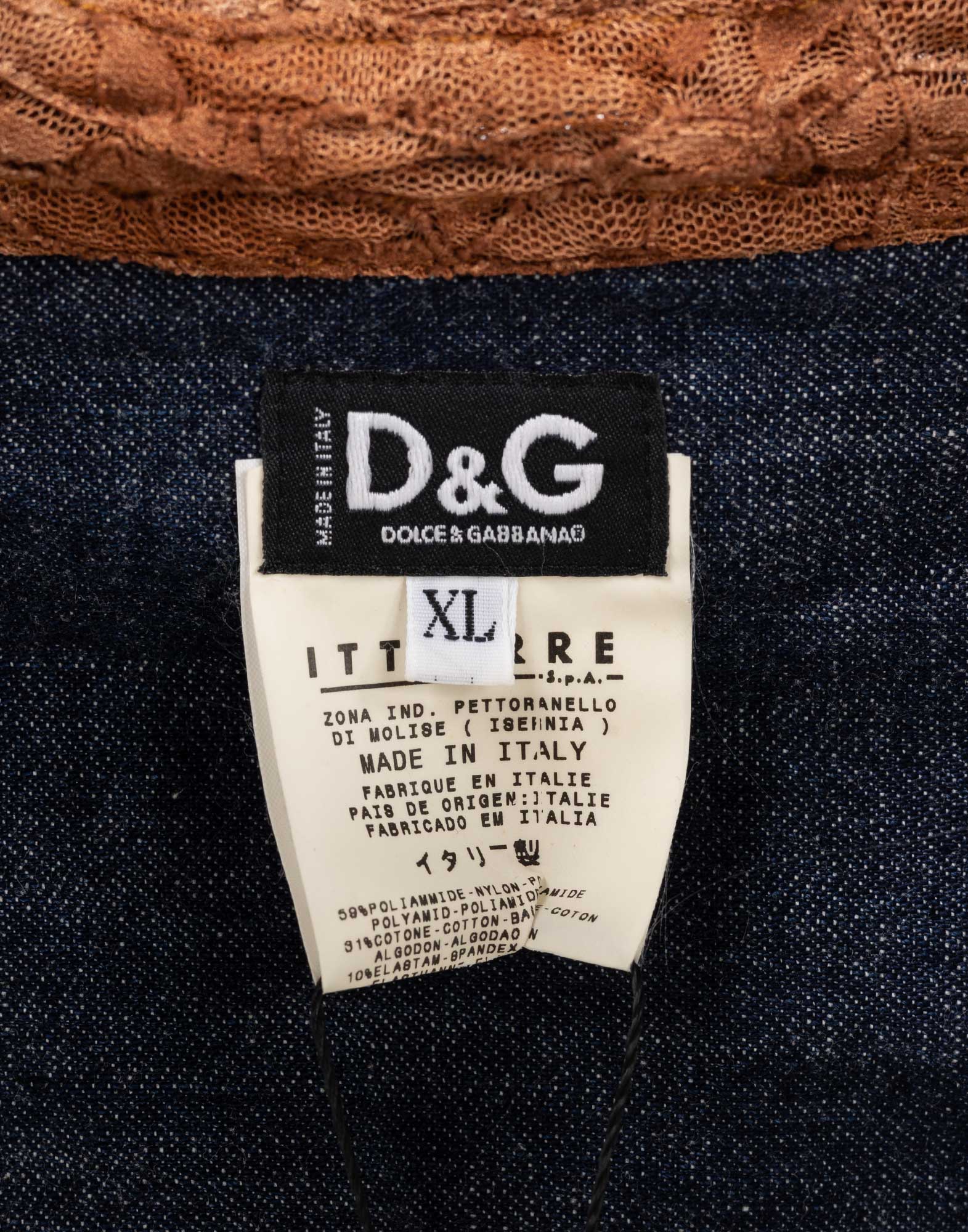 Dolce e Gabbana - Camicia 2000 in pizzo e denim - immagine 3