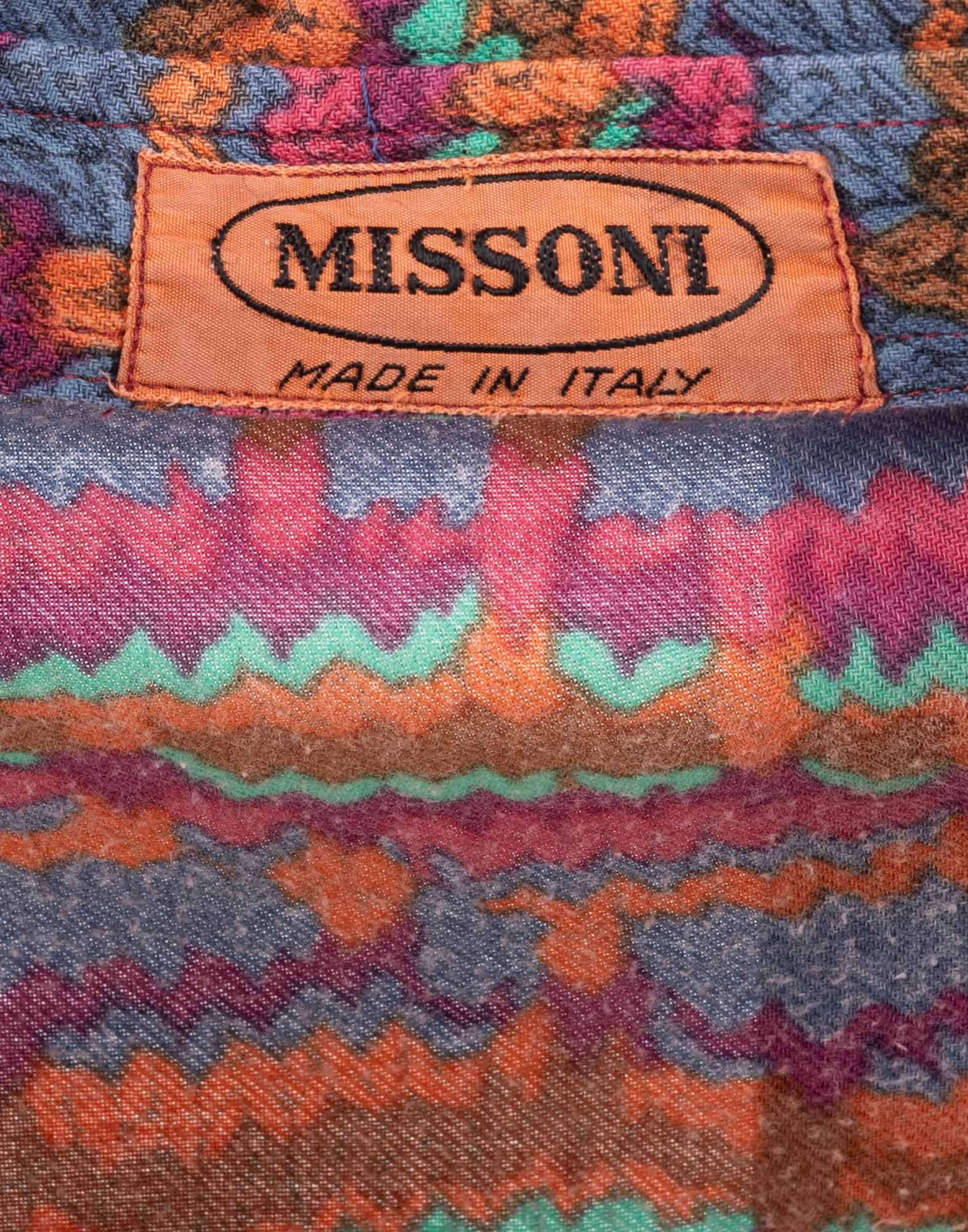 Missoni - Camicia colorata anni '80 in cotone - immagine 3