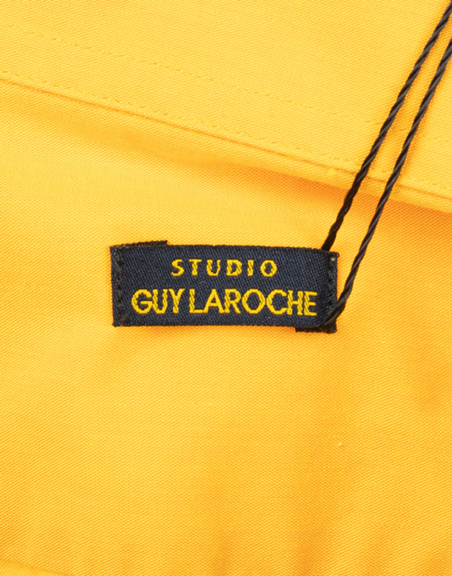 Guy Laroche - Camicia gialla in cotone anni '90 - immagine 3