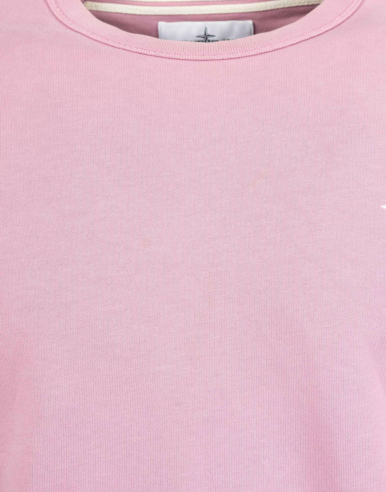 Stone Island - Felpa rosa in cotone da uomo - immagine 4