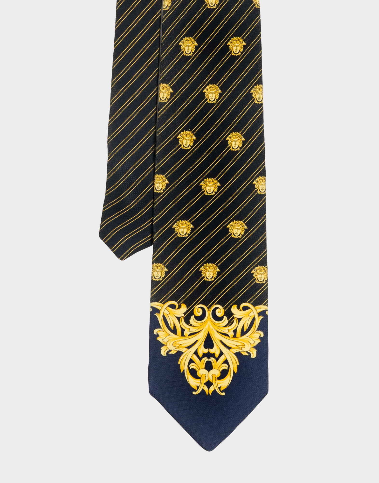 Gianni Versace - Black tie with yellow pattern - Image 2