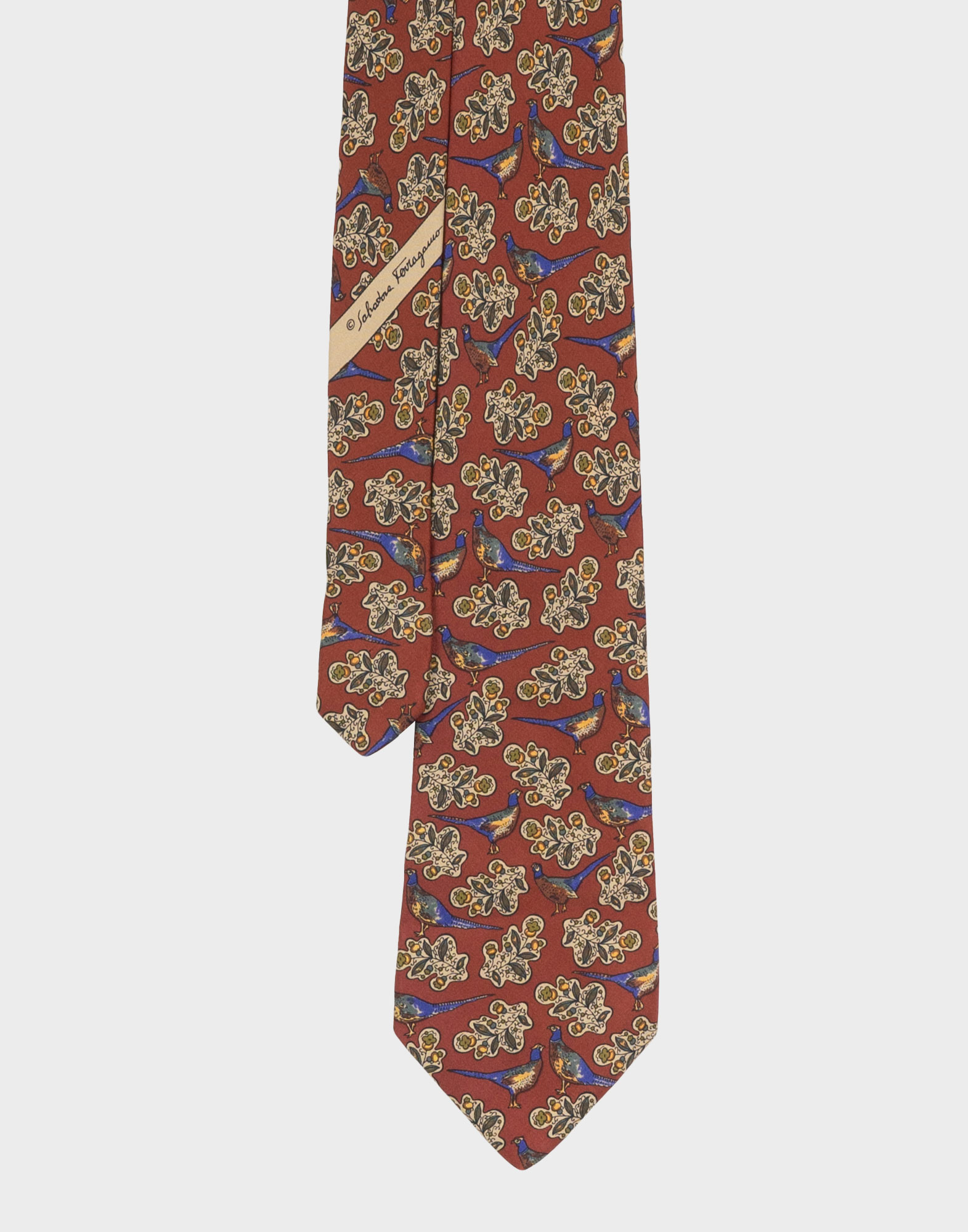 Salvatore Ferragamo - Red tie with 90s pattern - Image 2