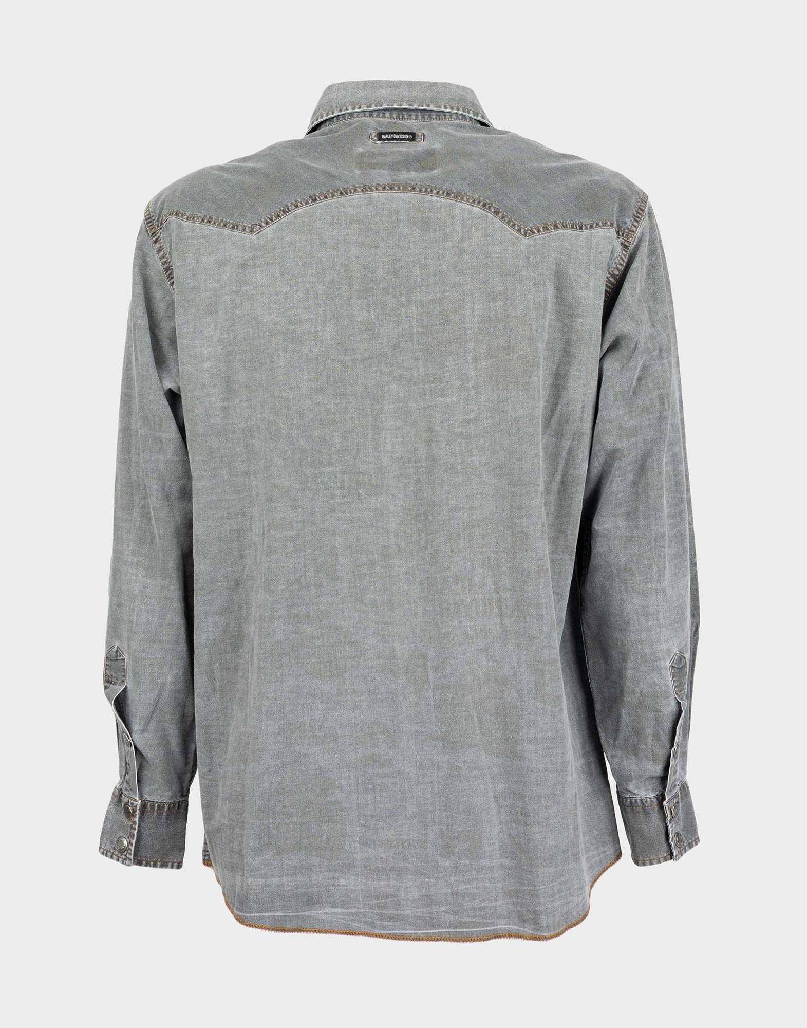 Harley Davidson - Camicia di jeans grigia in cotone - immagine 2