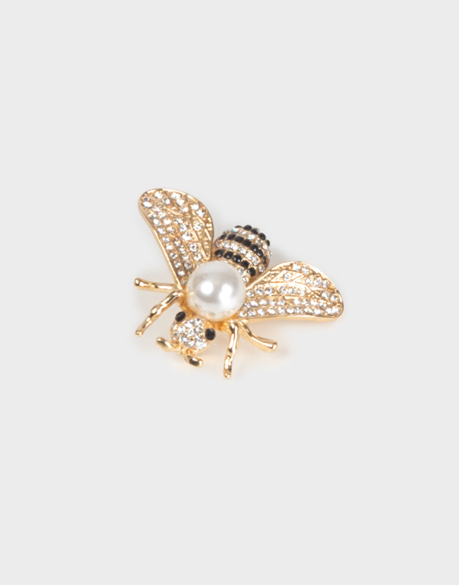 Vintage - Spilla dorata ape con strass - immagine 3