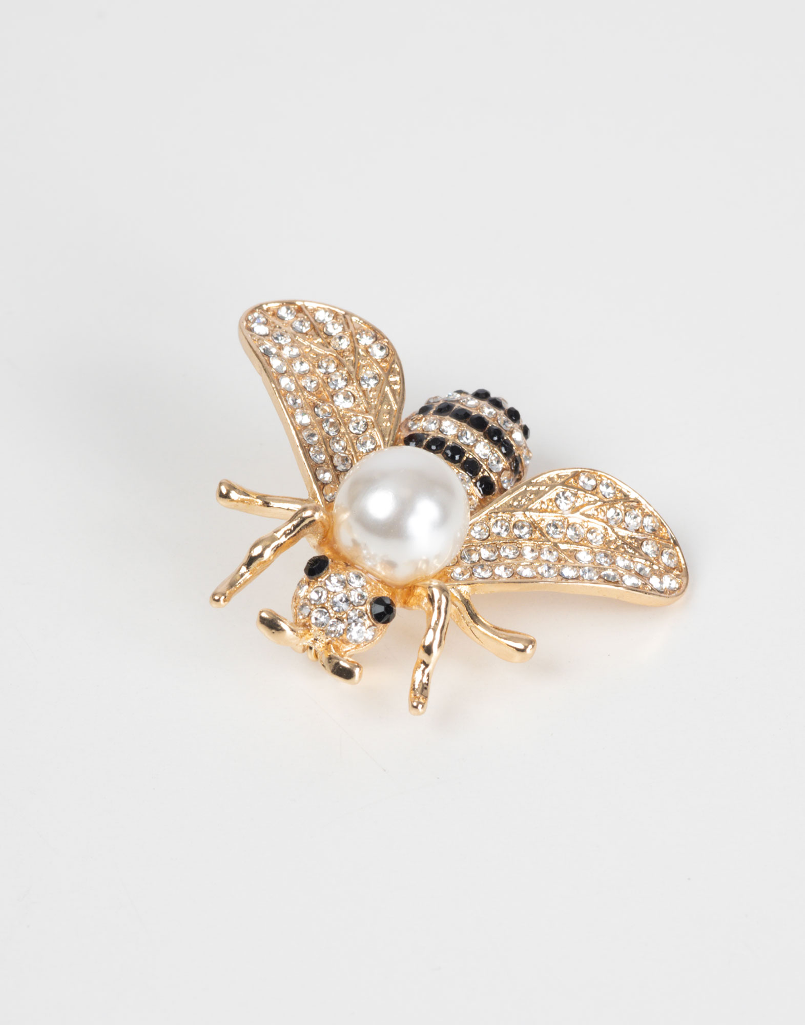 Vintage - Spilla dorata ape con strass - immagine 2