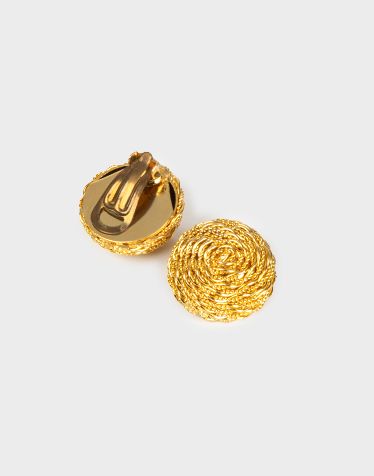 Vintage - Gold clip-on earrings - Image 3