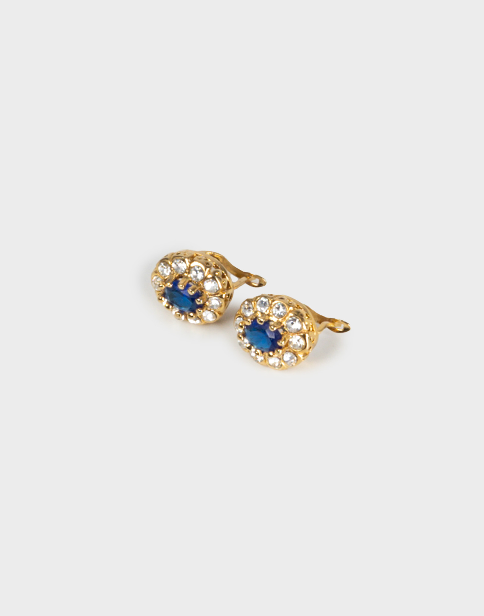 Vintage - Orecchini con pietra blu - immagine 3