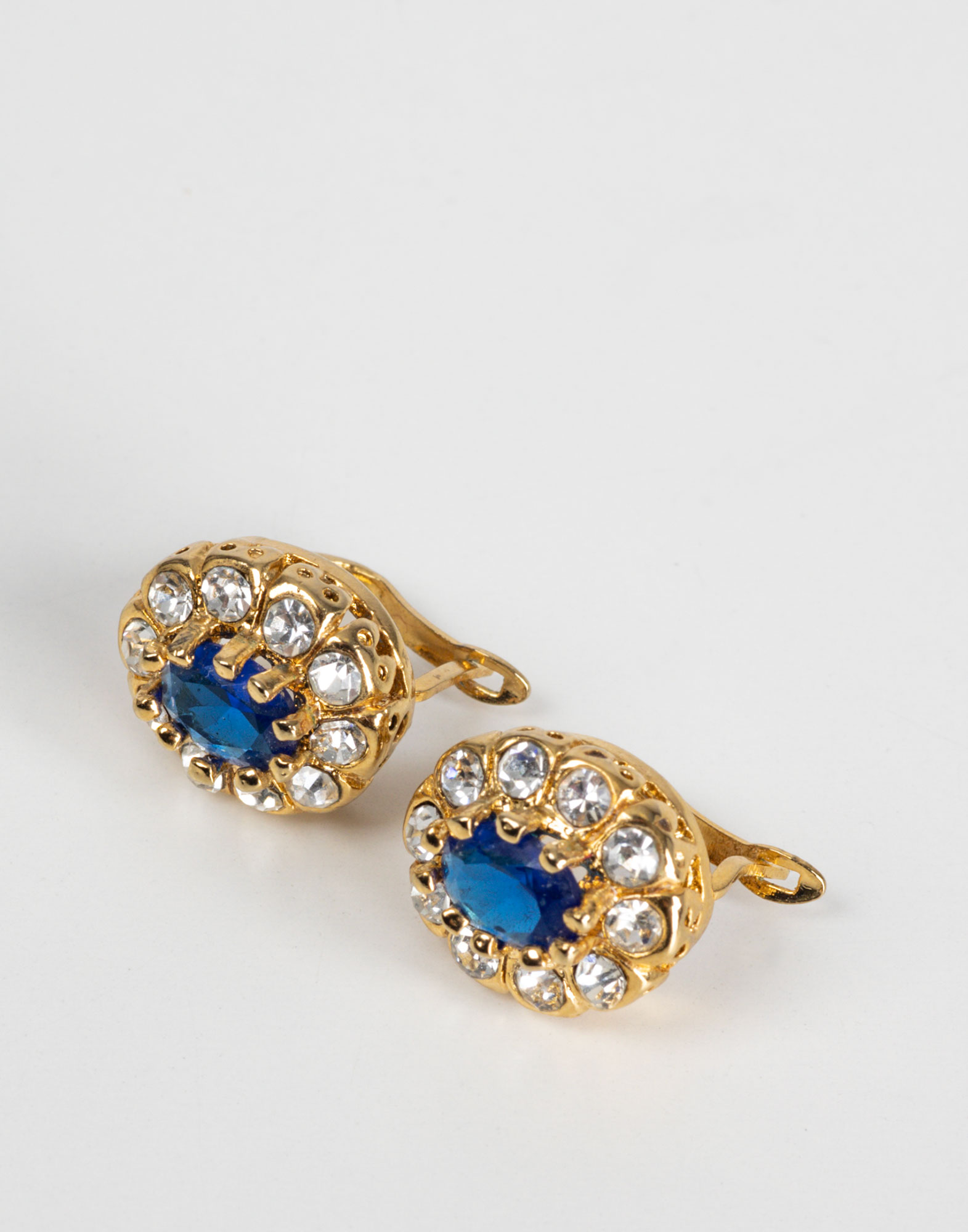 Vintage - Orecchini con pietra blu - immagine 2